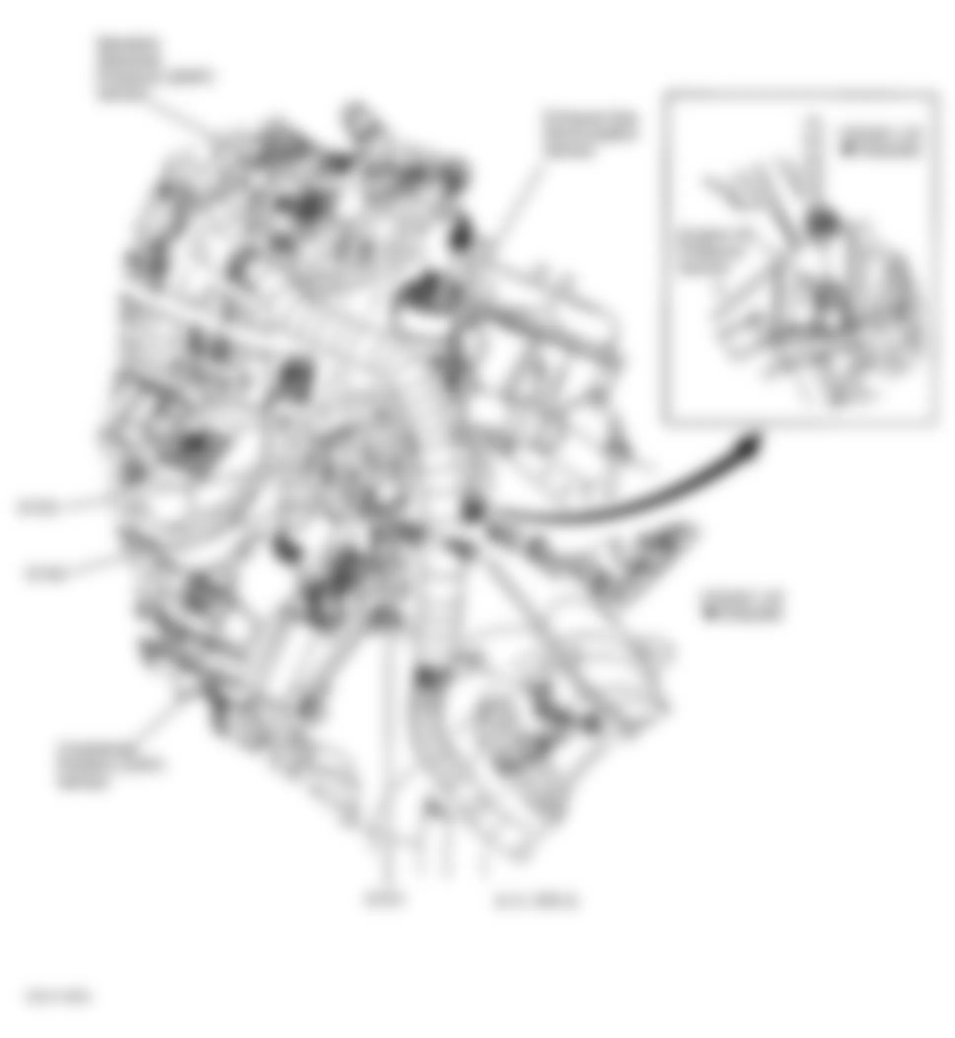 GMC Savana Camper Special G3500 2001 - Component Locations -  Left Rear Of Engine (8.1L VIN G)