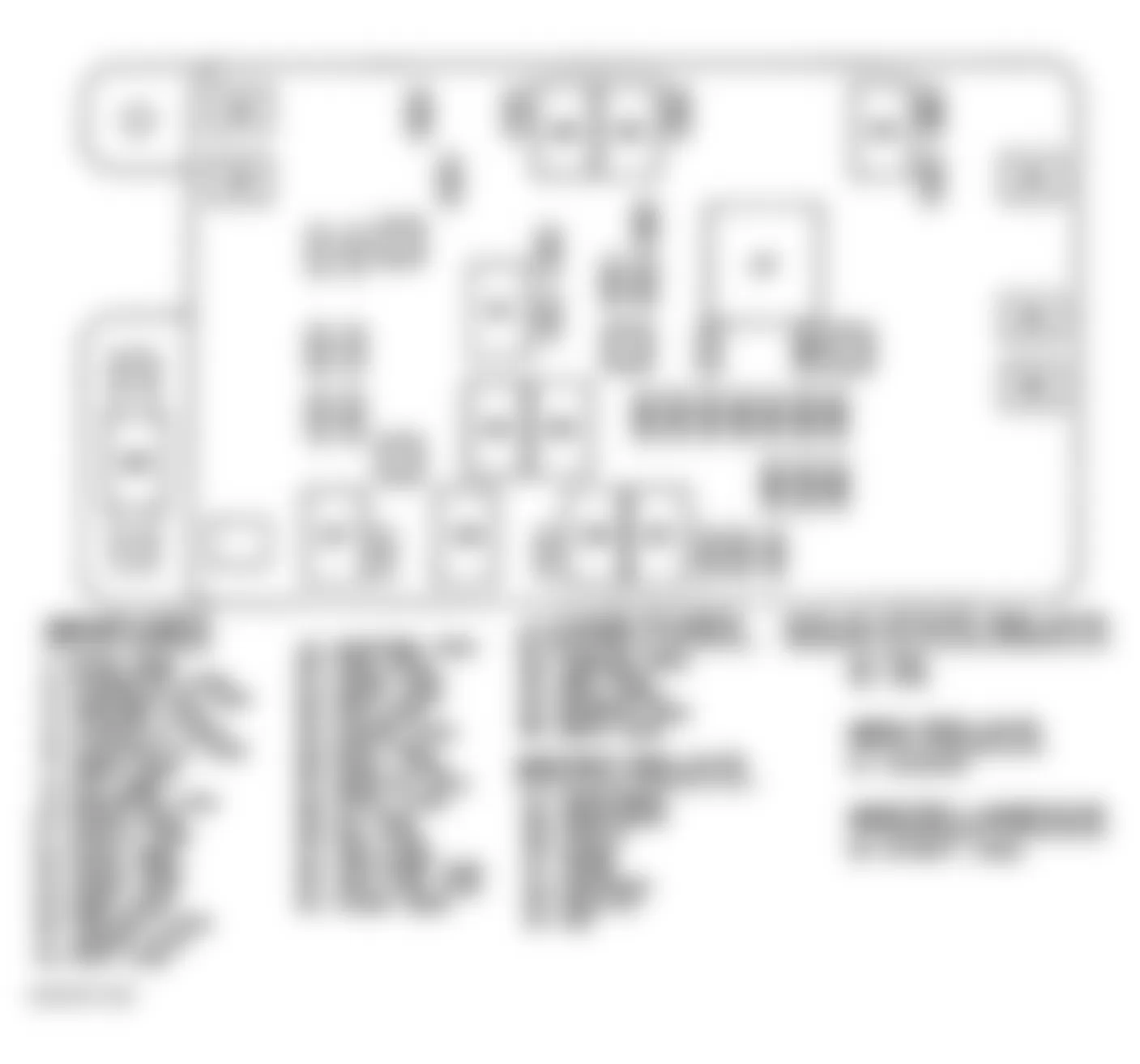 GMC Envoy XL 2002 - Component Locations -  Identifying Underhood Fuse Block Components