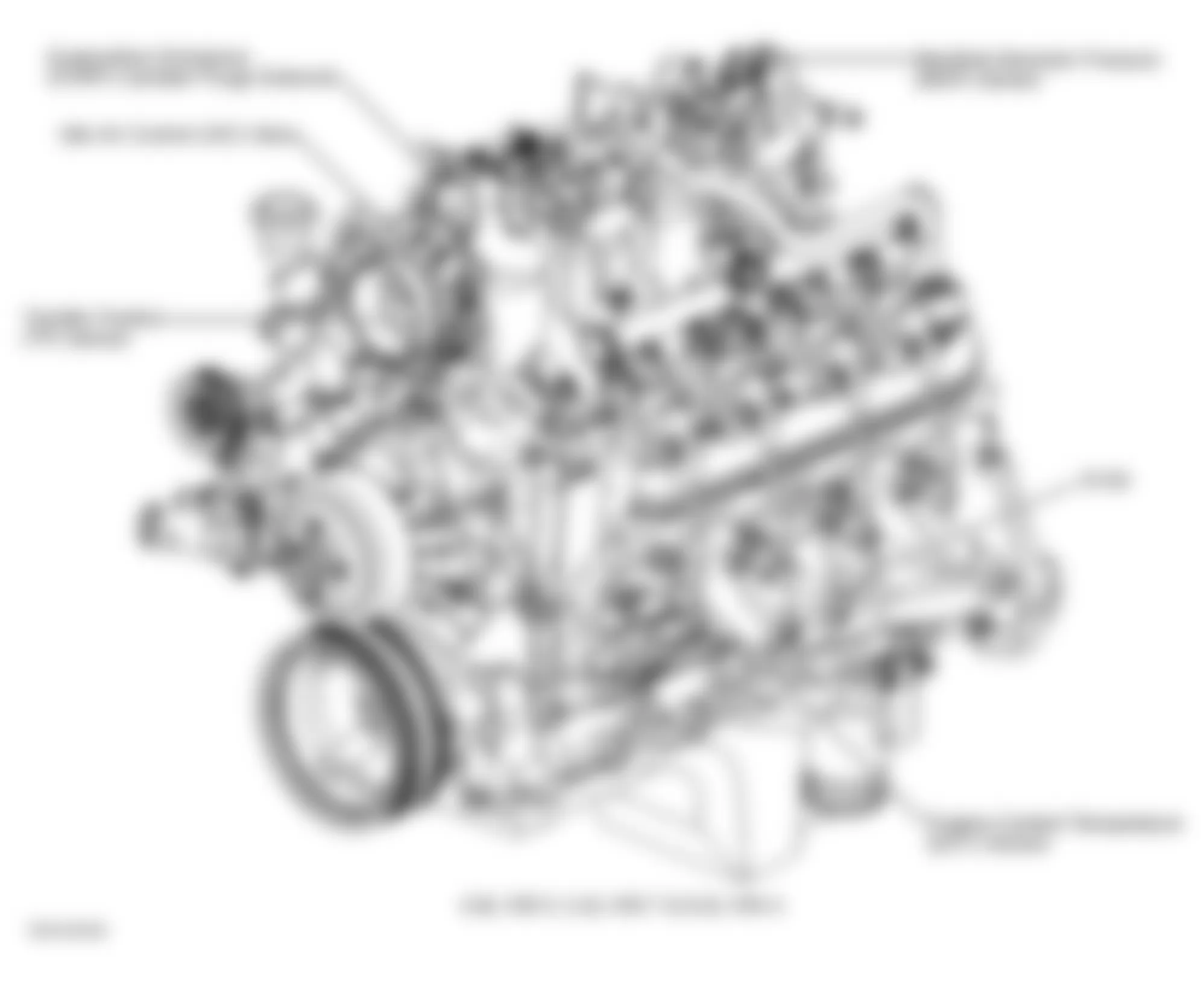 GMC Sierra 2500 2002 - Component Locations -  Left Side Of Engine (4.8L VIN V, 5.3L VIN T & 6.0L VIN U)