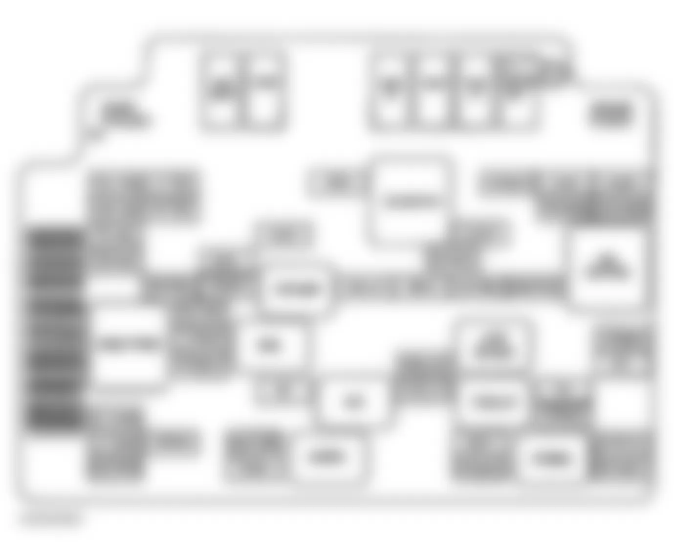 GMC Sonoma 2002 - Component Locations -  Identifying Engine Compartment Fuse Block