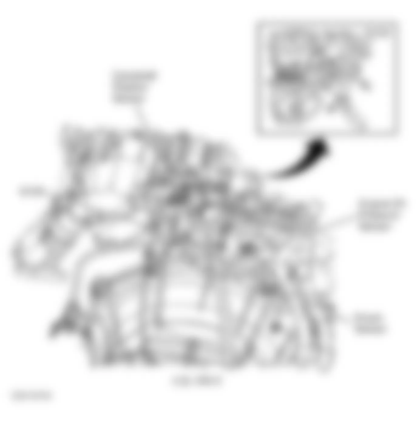 GMC Savana Special G3500 2003 - Component Locations -  Rear Of Engine (4.3L VIN X)