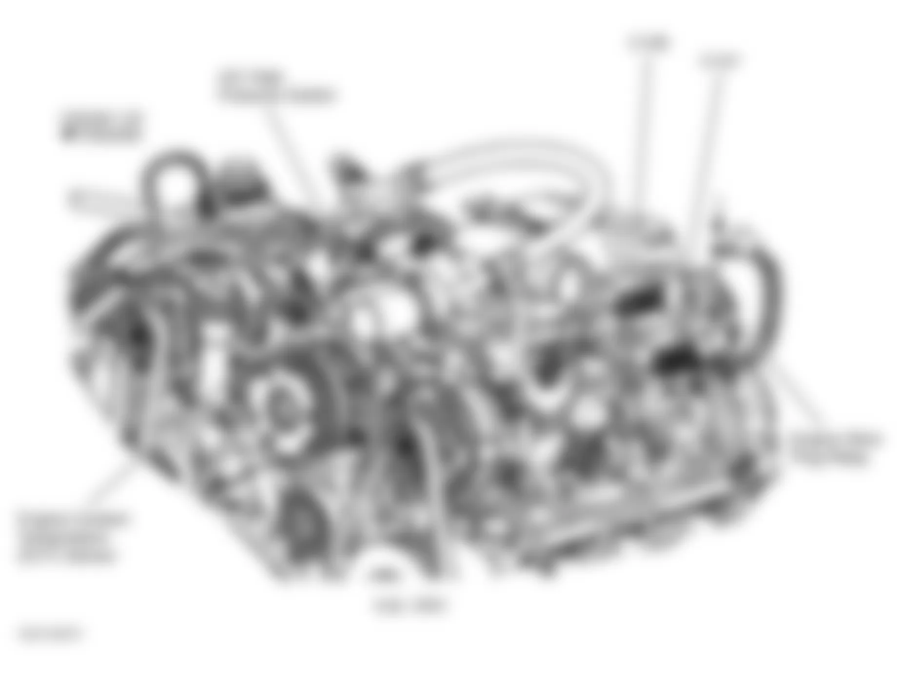 GMC Sierra 1500 HD 2003 - Component Locations -  Left Side Of Engine (6.6L VIN 1)
