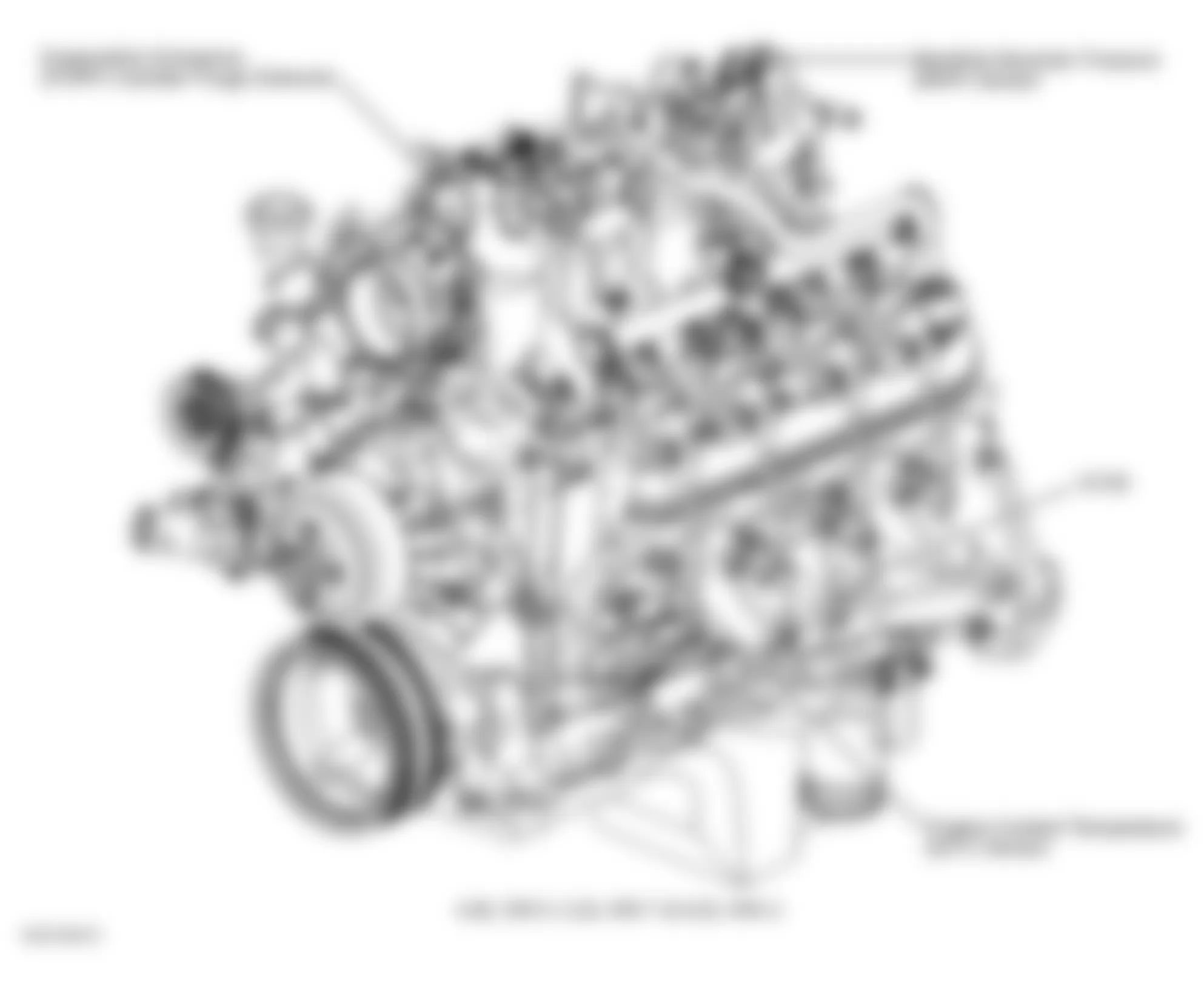 GMC Sierra 3500 2003 - Component Locations -  Left Side Of Engine (4.8L VIN V, 5.3L VIN T & 6.0L VIN U)