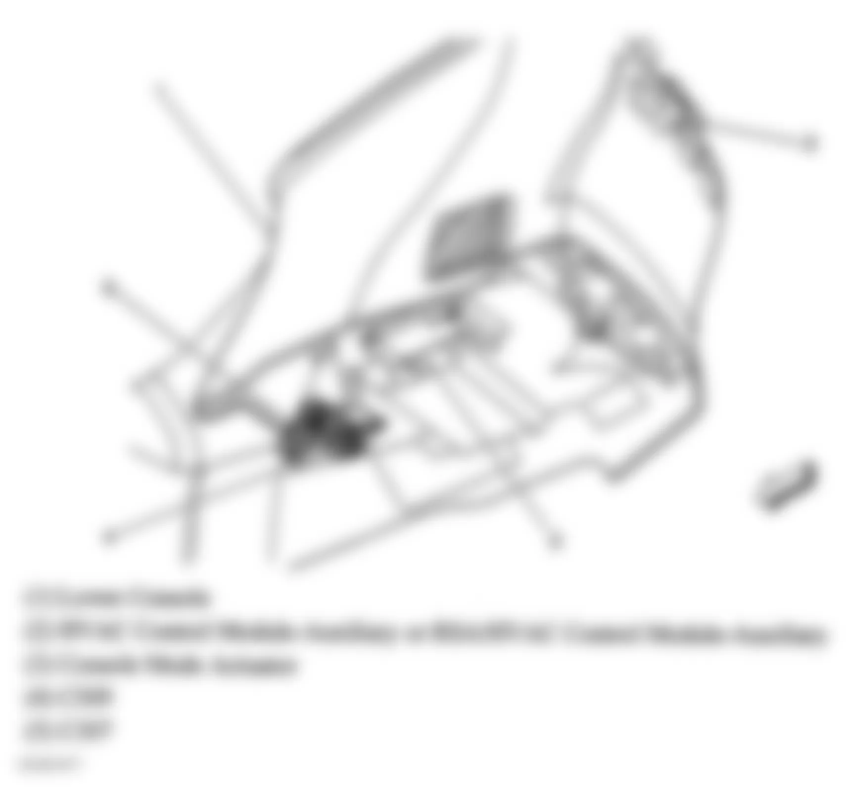 GMC Envoy 2004 - Component Locations -  Lower Console