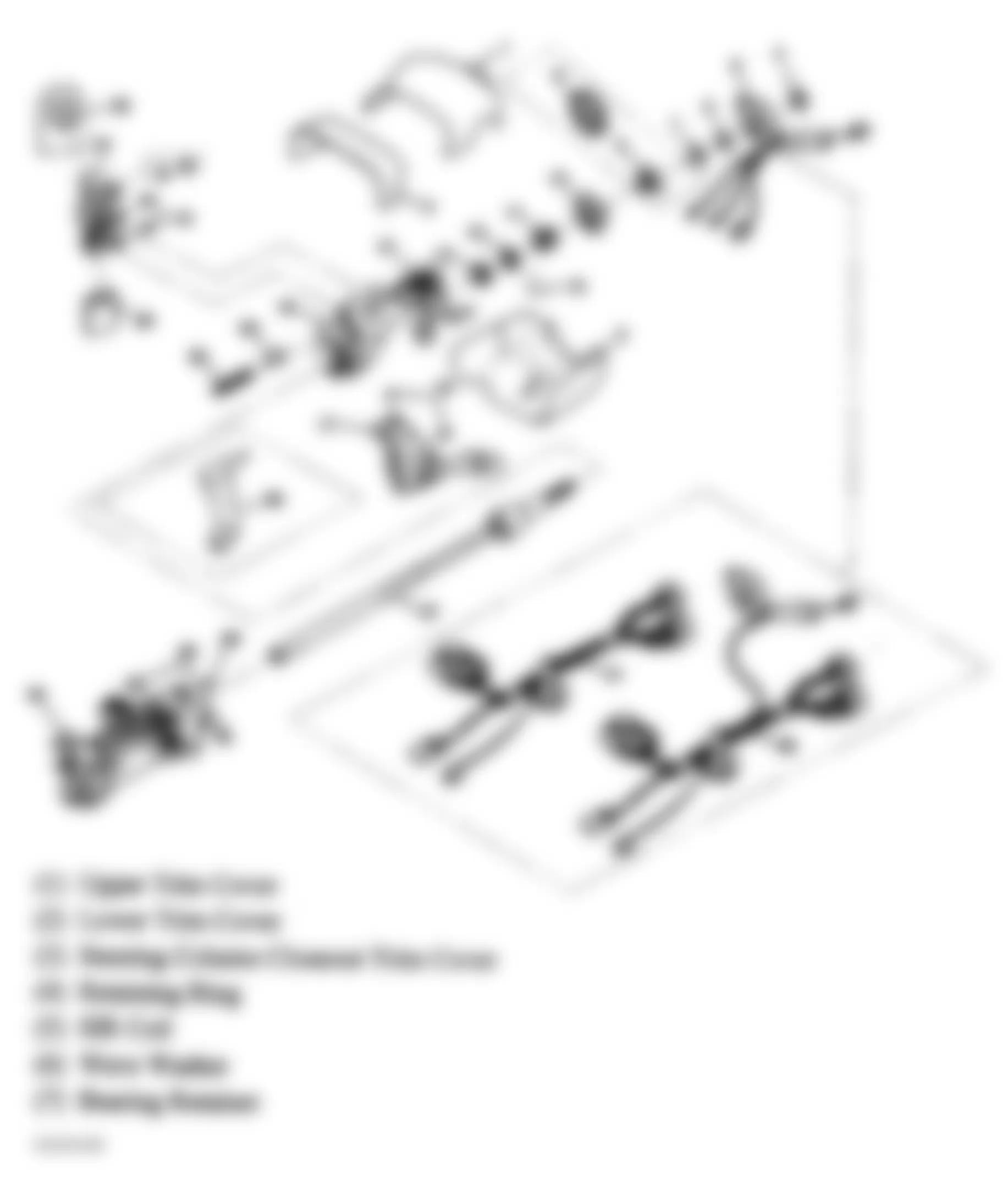 GMC Envoy XUV 2004 - Component Locations -  Steering Column Components
