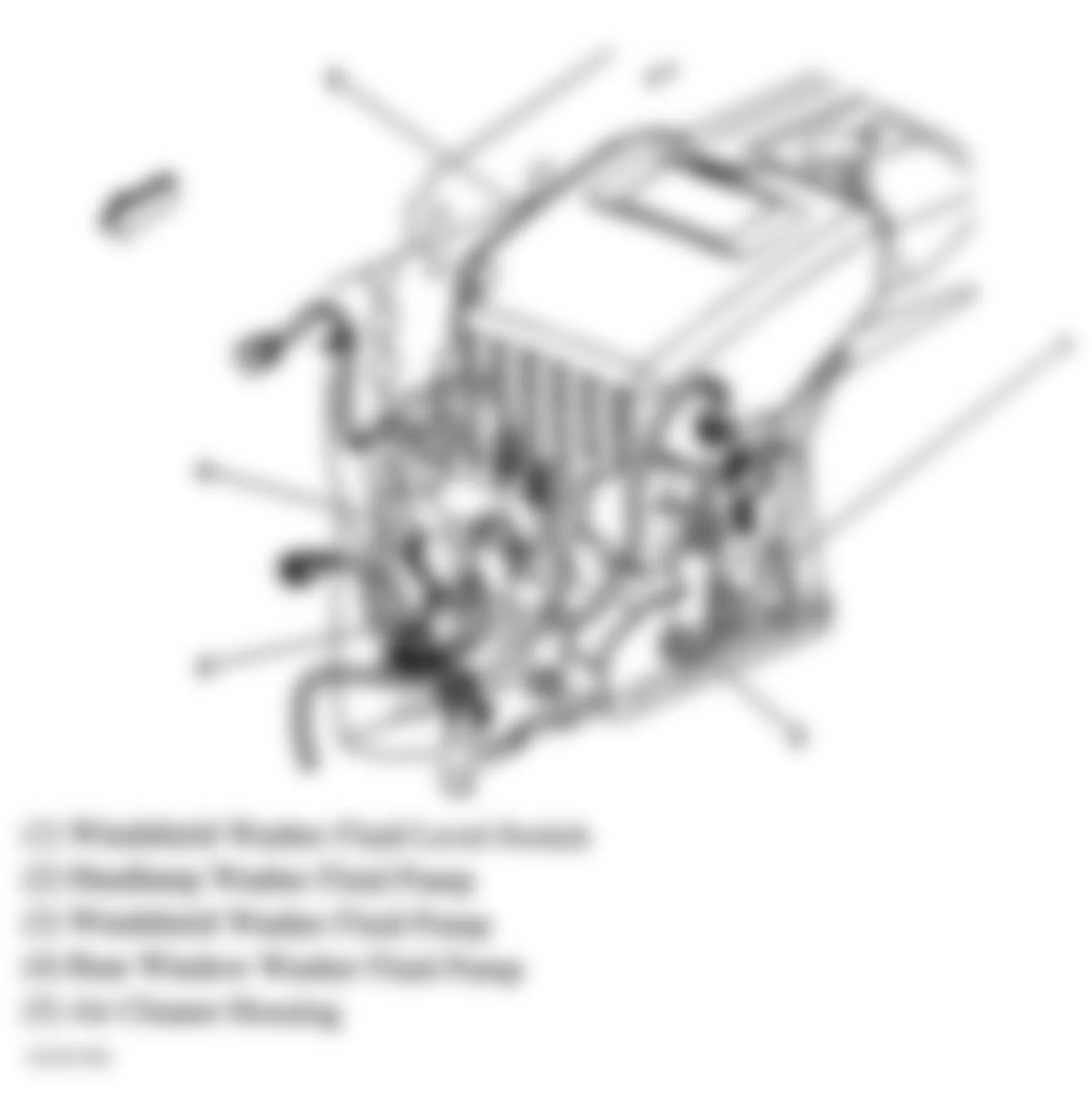 GMC Envoy XUV 2004 - Component Locations -  Right Front Of Engine Compartment