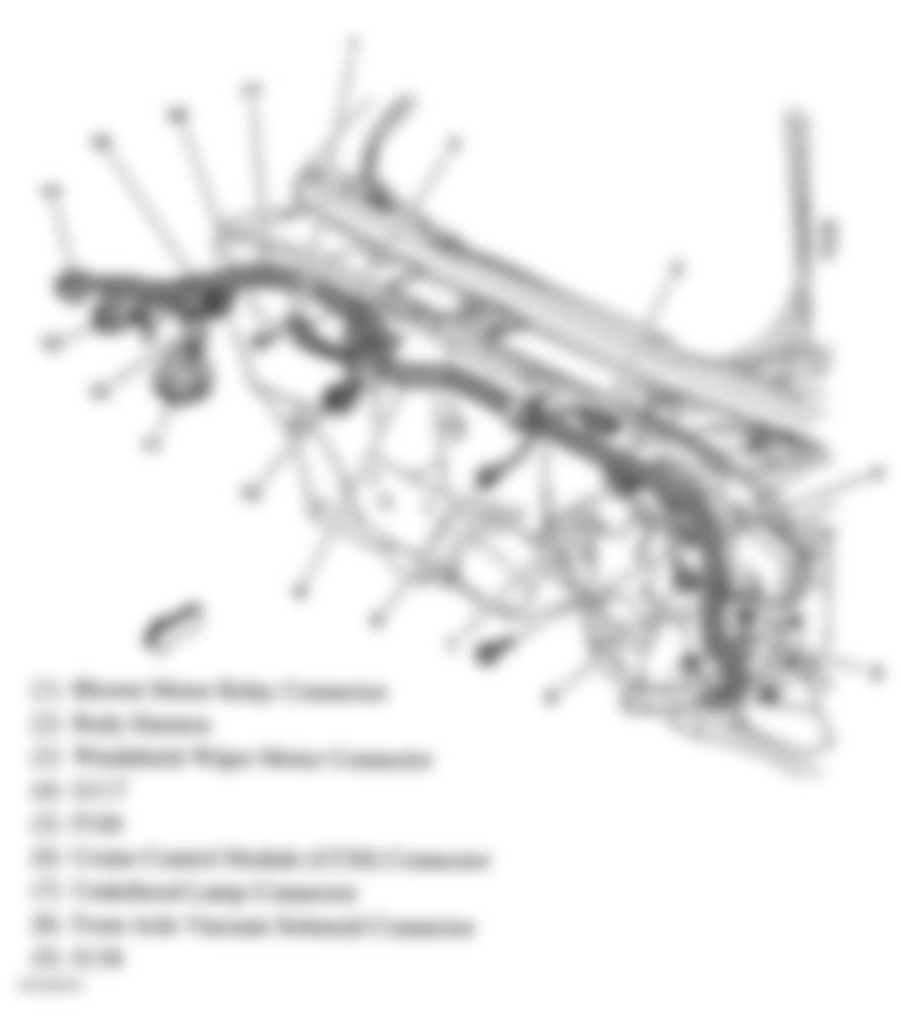 GMC Jimmy 2004 - Component Locations -  Firewall (1 Of 2)