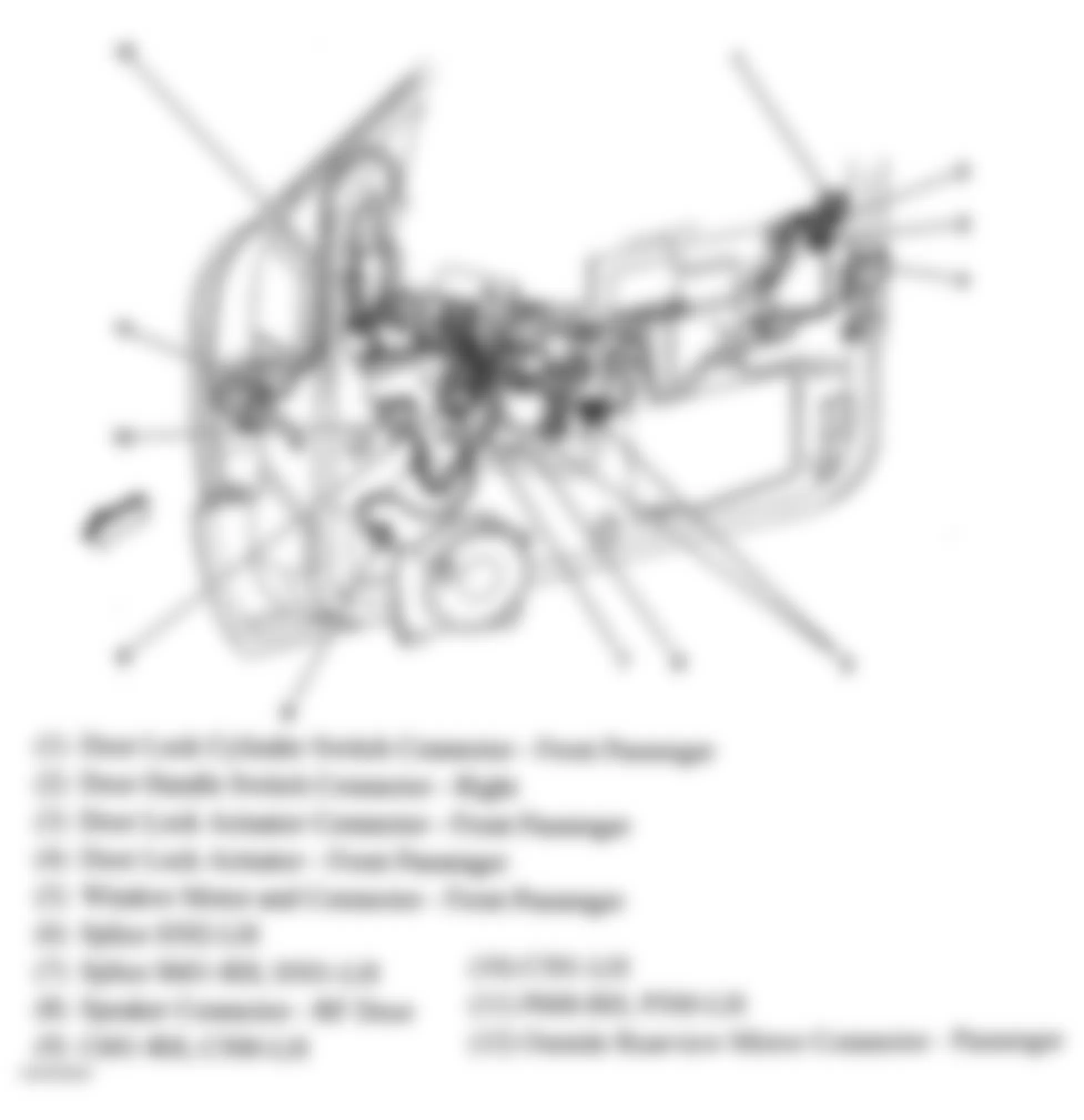 GMC Jimmy 2004 - Component Locations -  Front Passengers Door