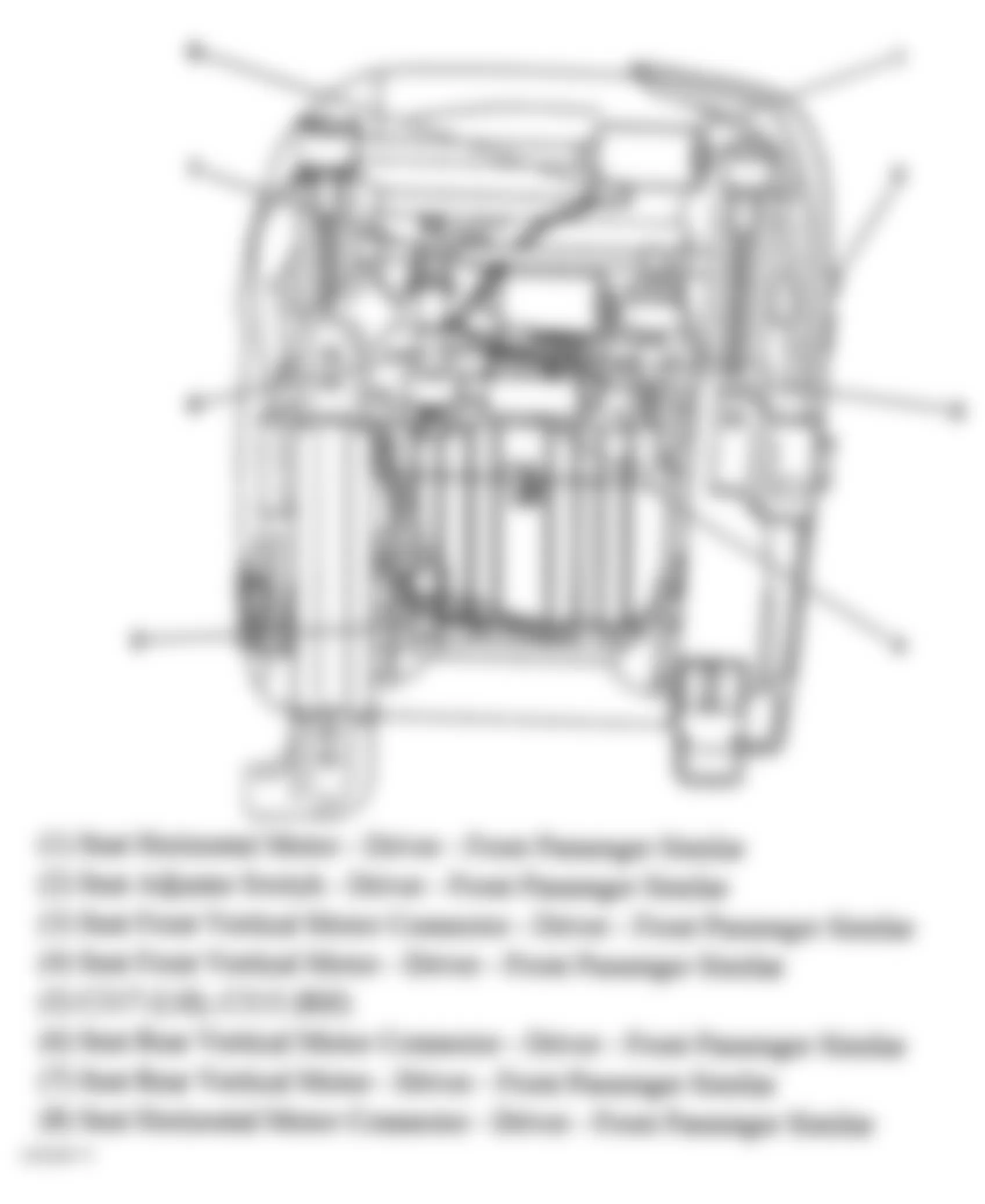 GMC Jimmy 2004 - Component Locations -  Seat Assembly