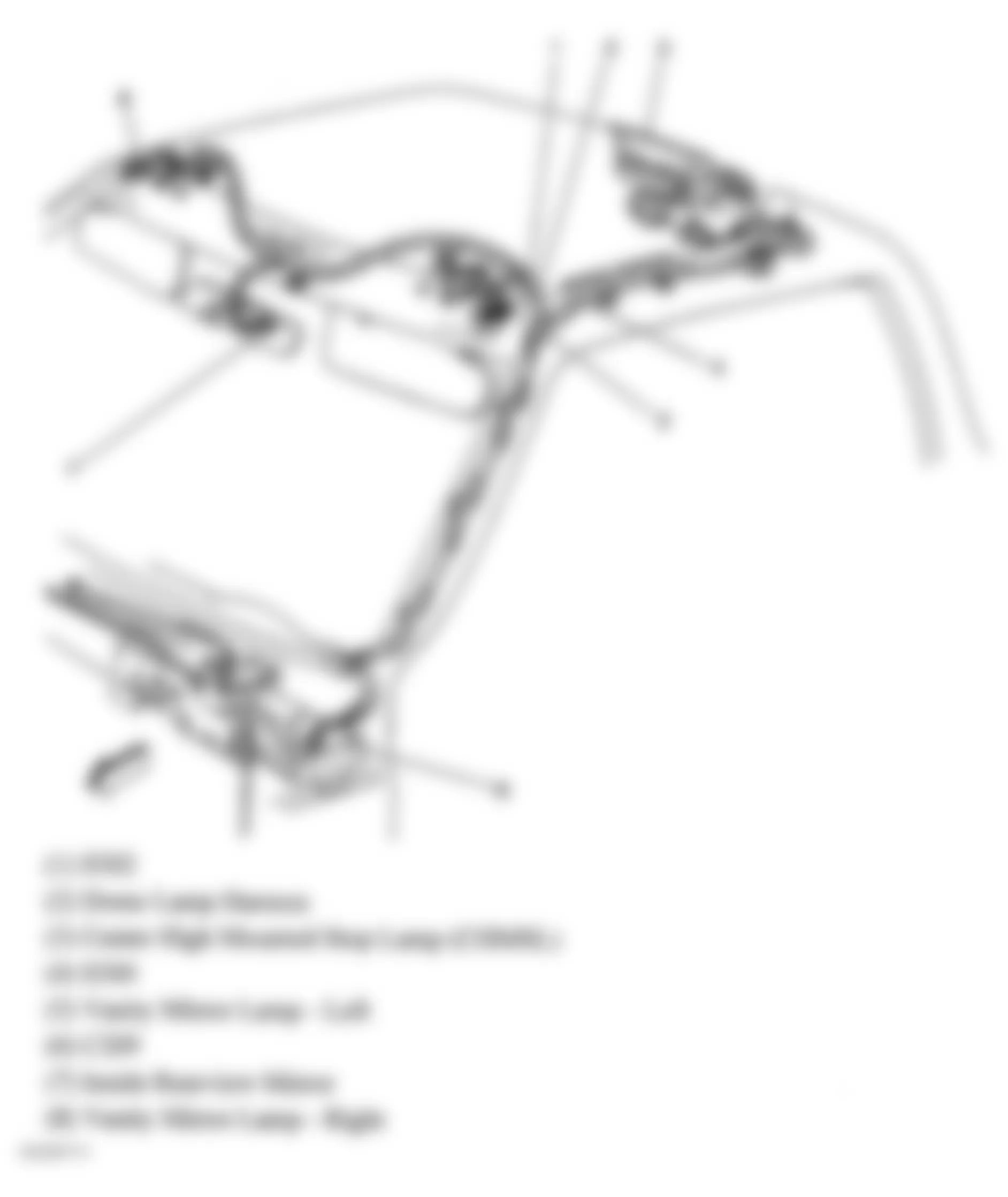 GMC Jimmy 2004 - Component Locations -  Roof (Regular Cab Pickup)