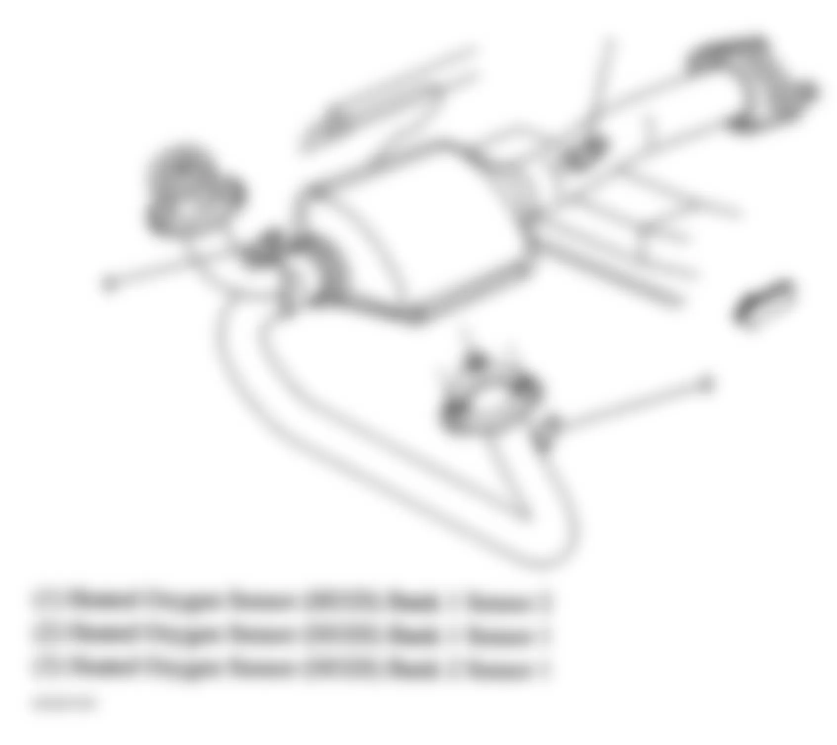 GMC Safari 2004 - Component Locations -  Exhaust System