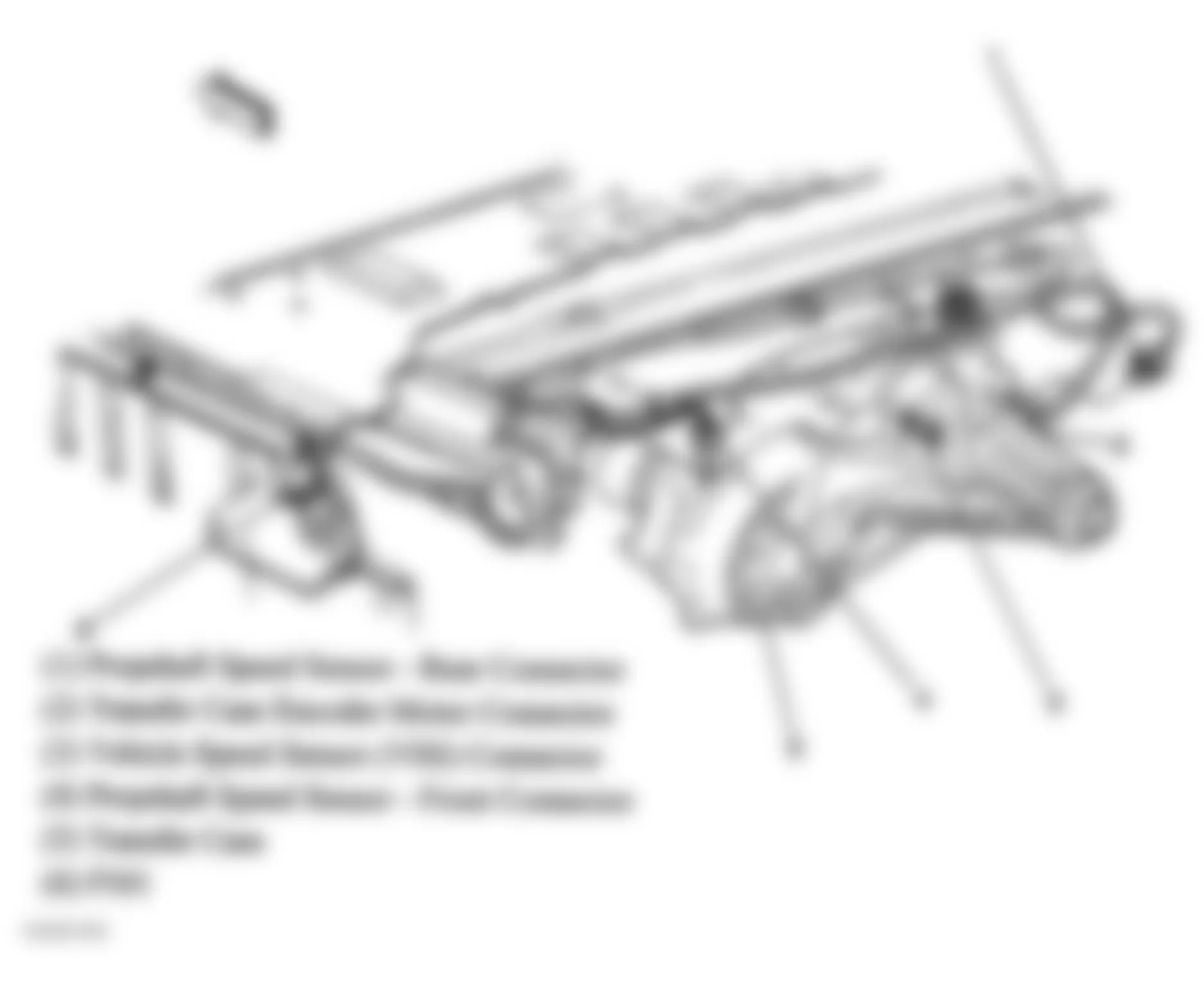 GMC Safari 2004 - Component Locations -  A4WD Transfer Case