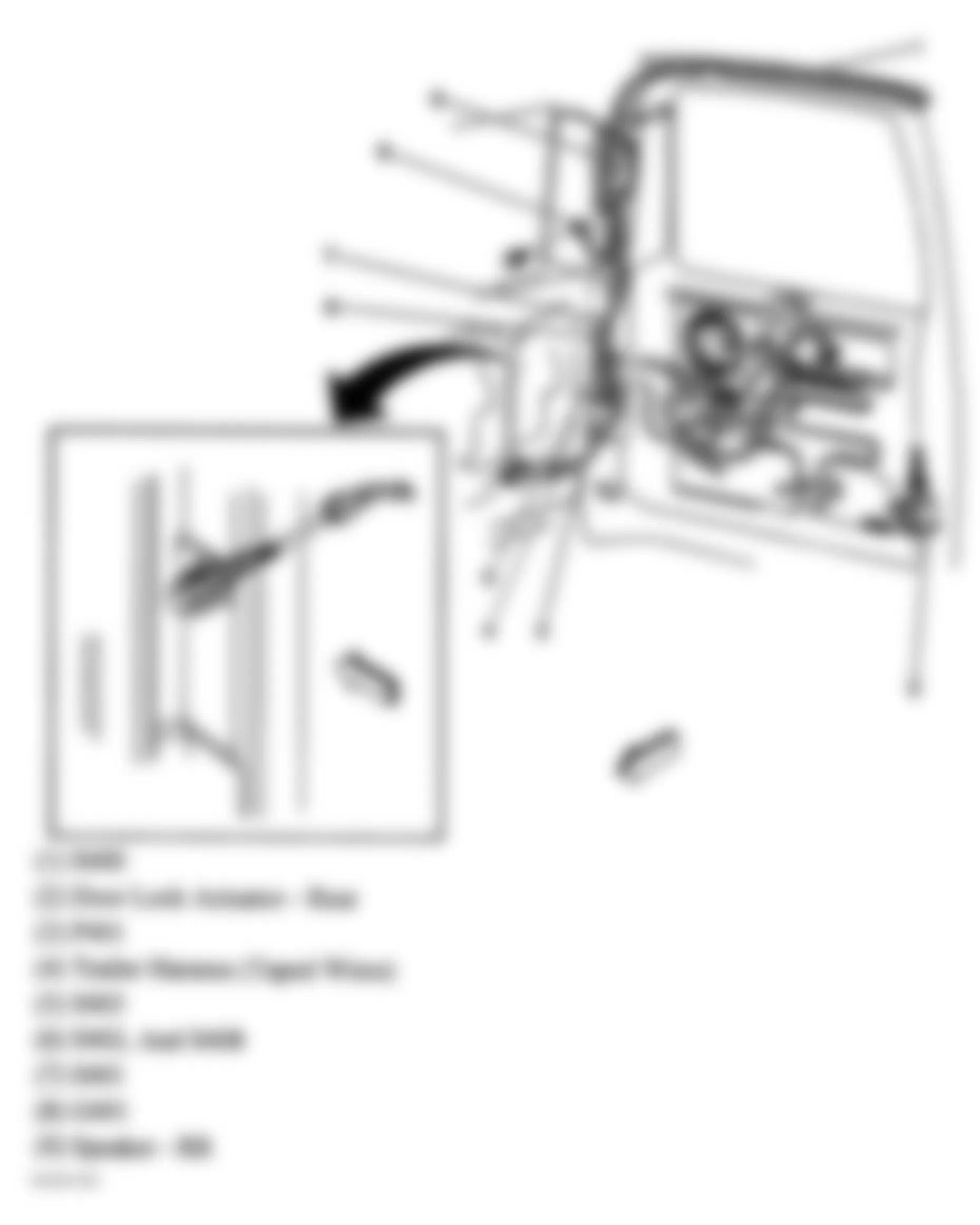 GMC Safari 2004 - Component Locations -  Right D Pillar