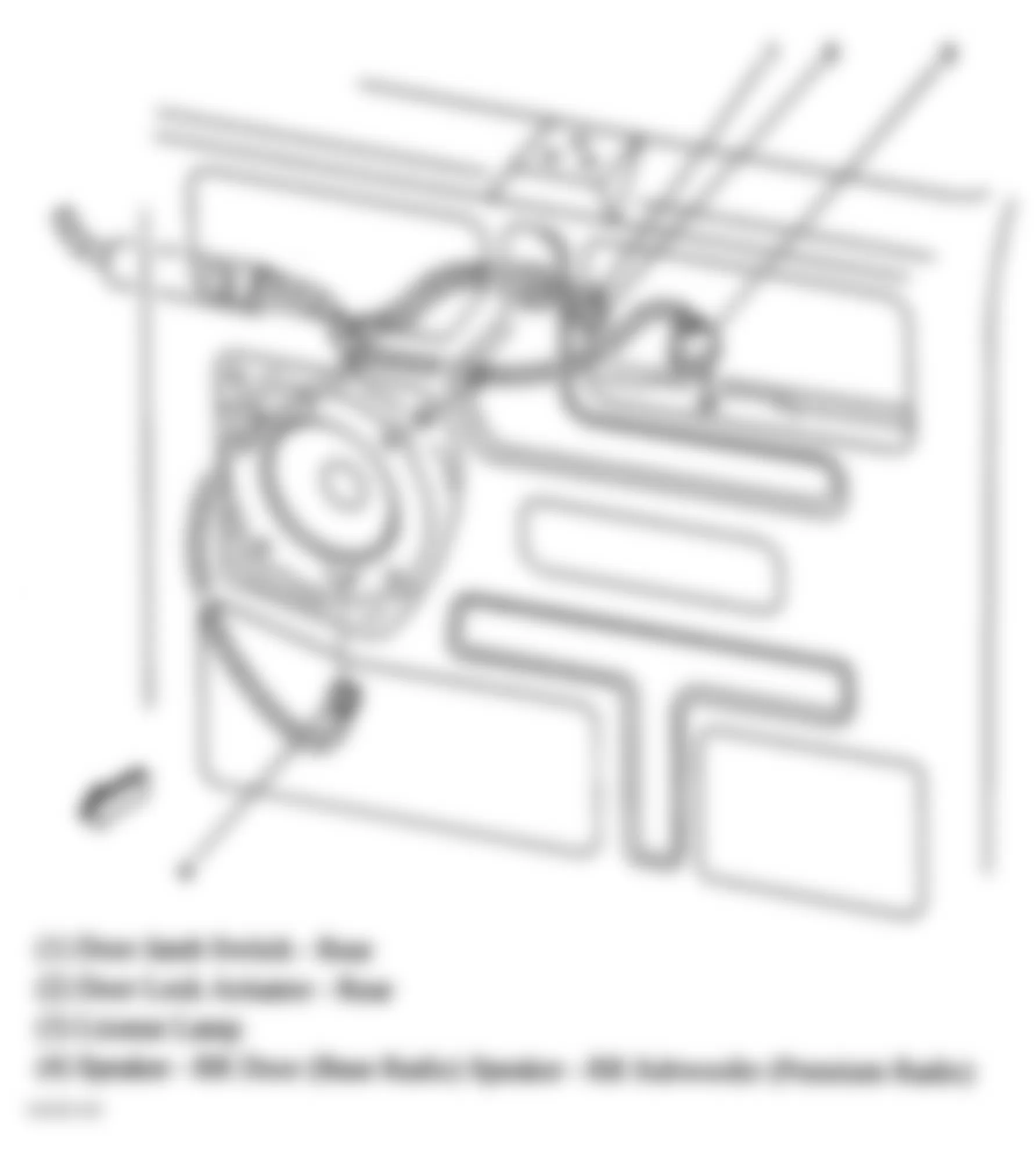 GMC Safari 2004 - Component Locations -  Right Rear Door