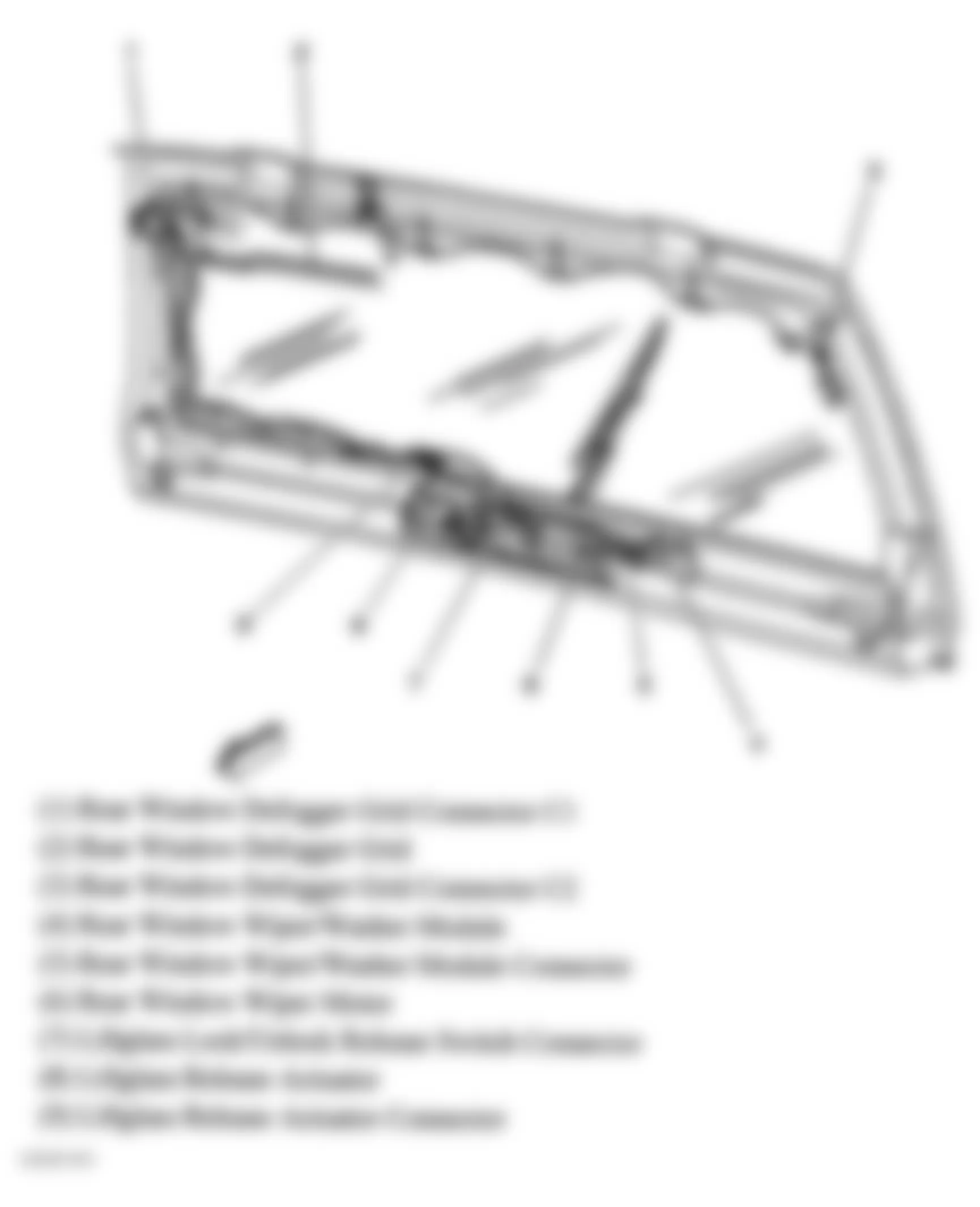GMC Safari 2004 - Component Locations -  Liftgate