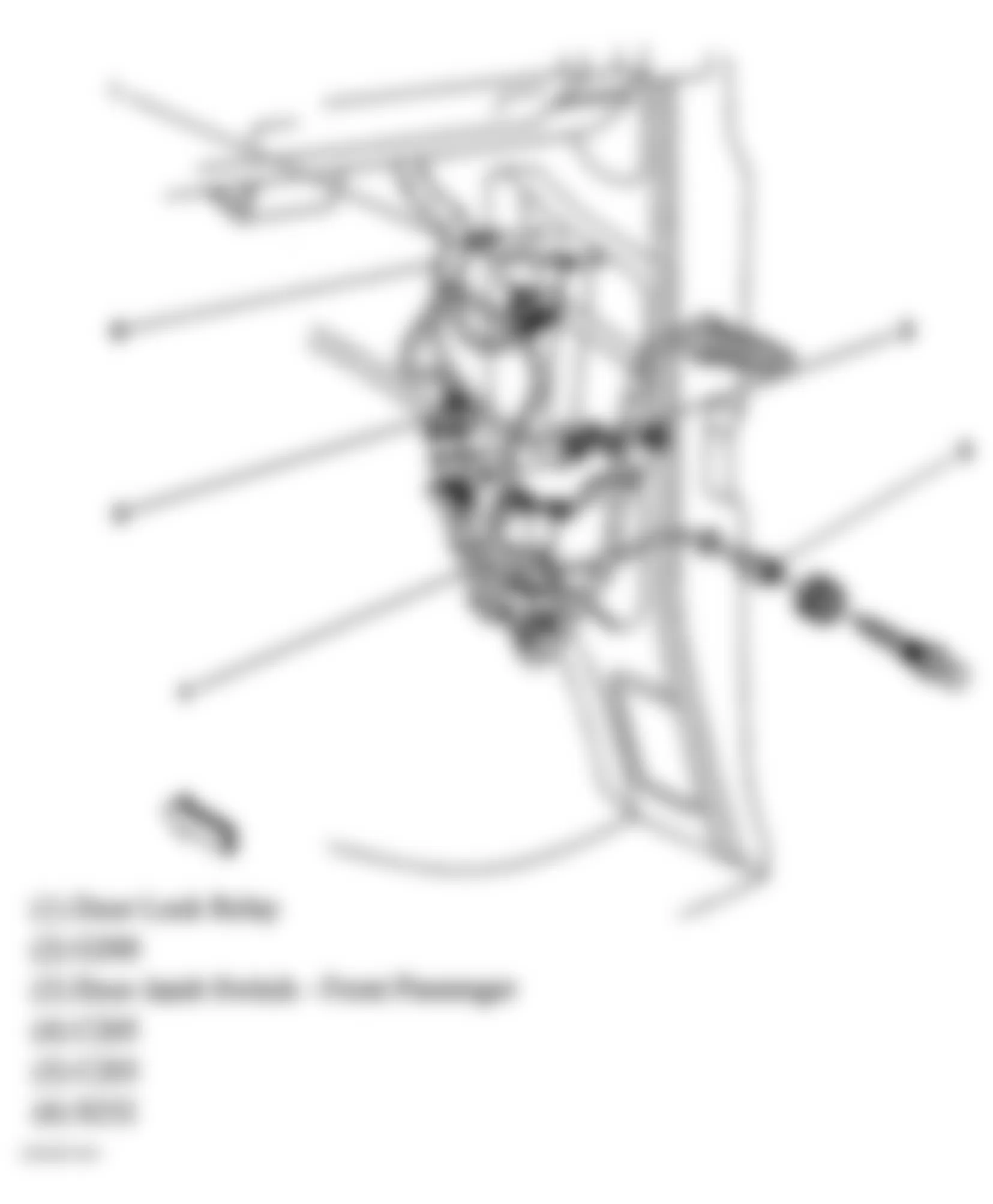 GMC Safari 2004 - Component Locations -  Right Kick Panel