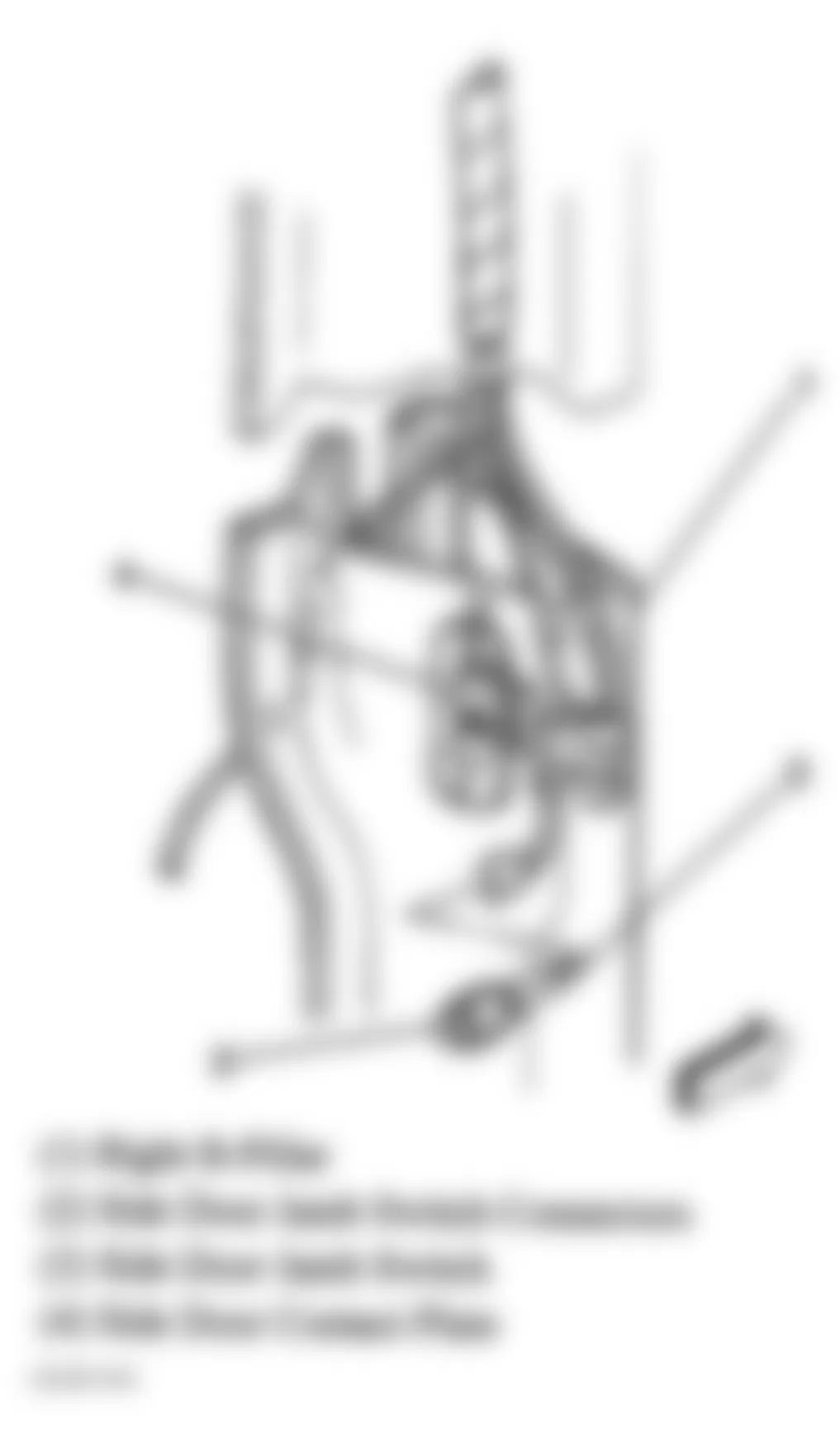 GMC Safari 2004 - Component Locations -  Right B Pillar