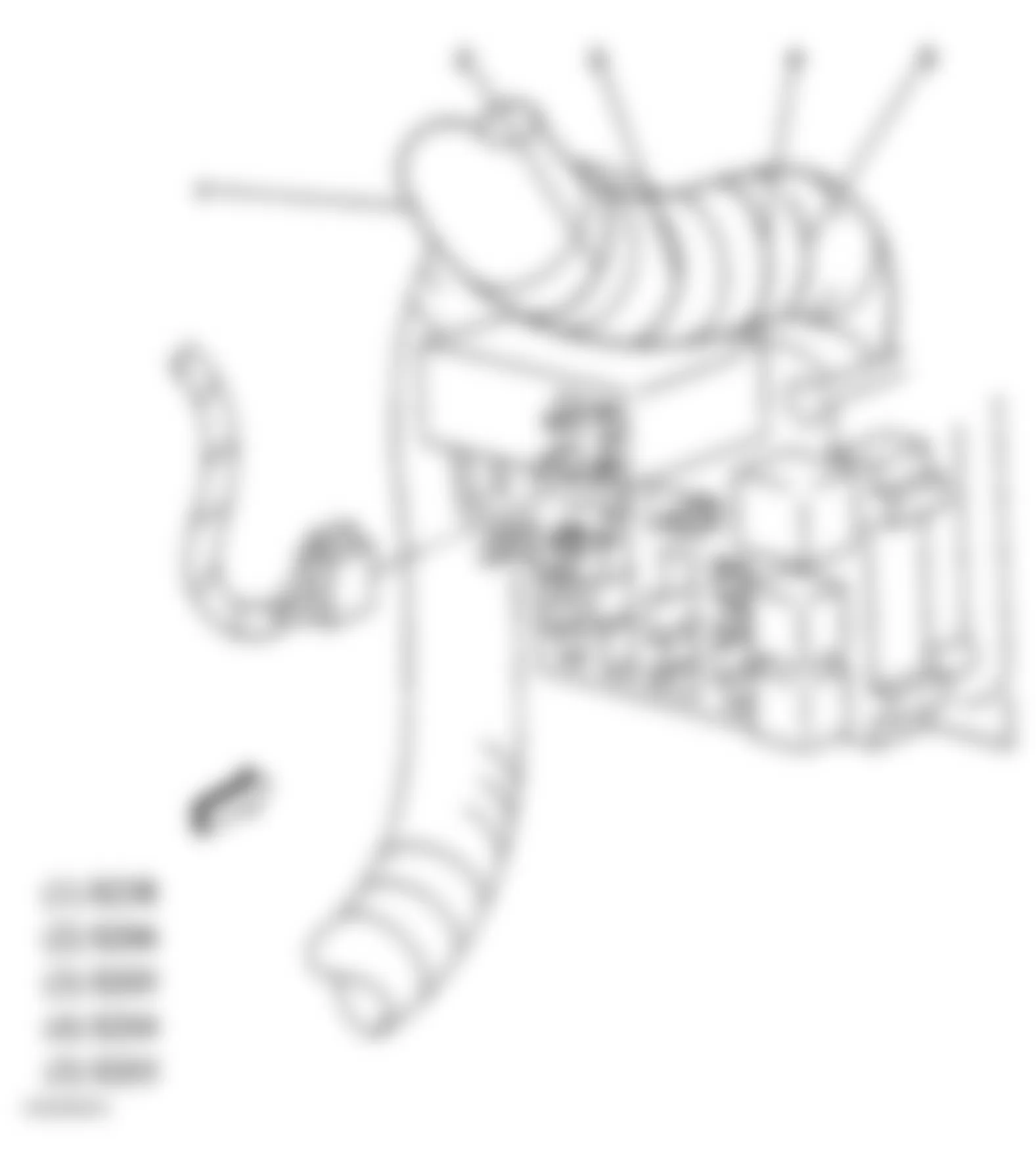 GMC Safari 2004 - Component Locations -  Near Left Kick Panel