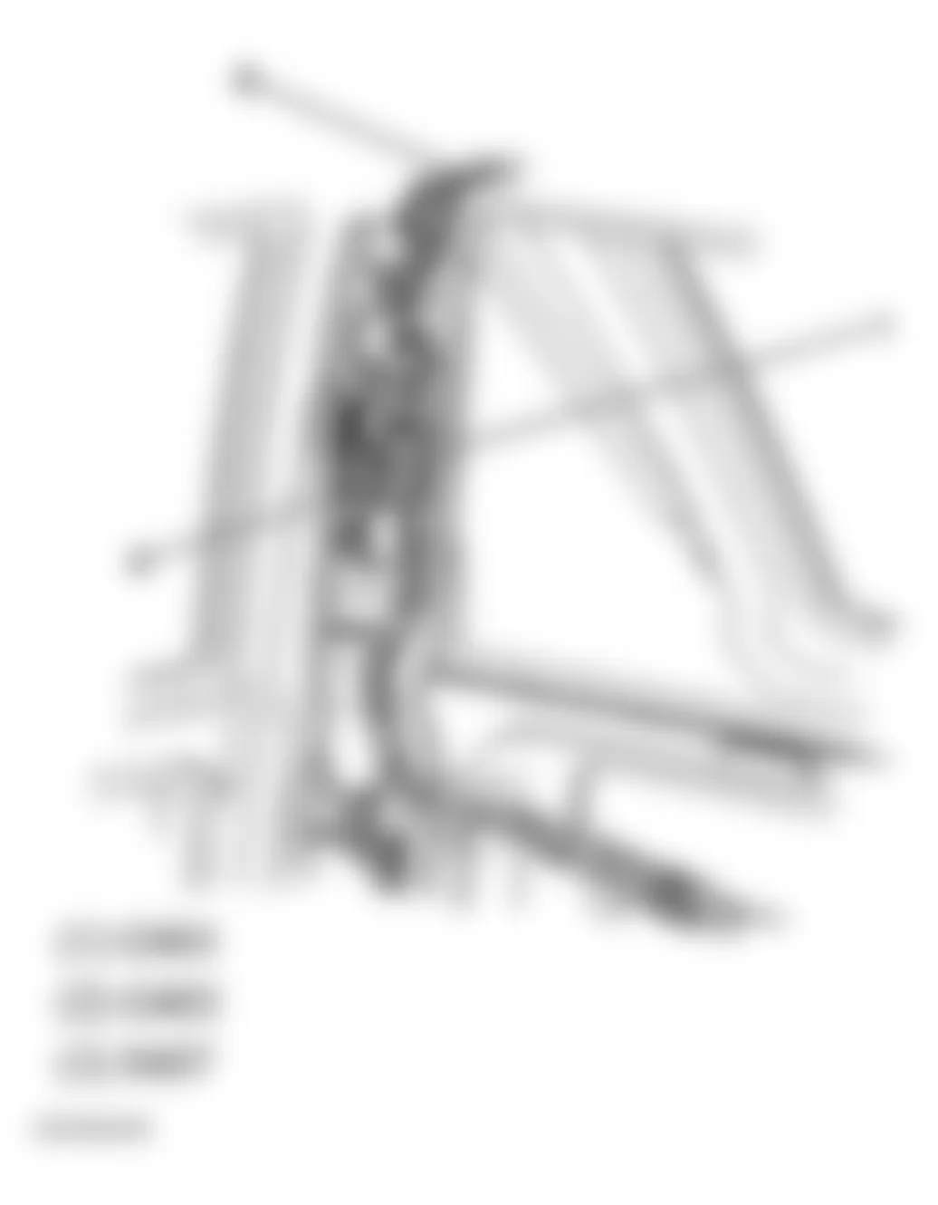 GMC Safari 2004 - Component Locations -  Right D Pillar