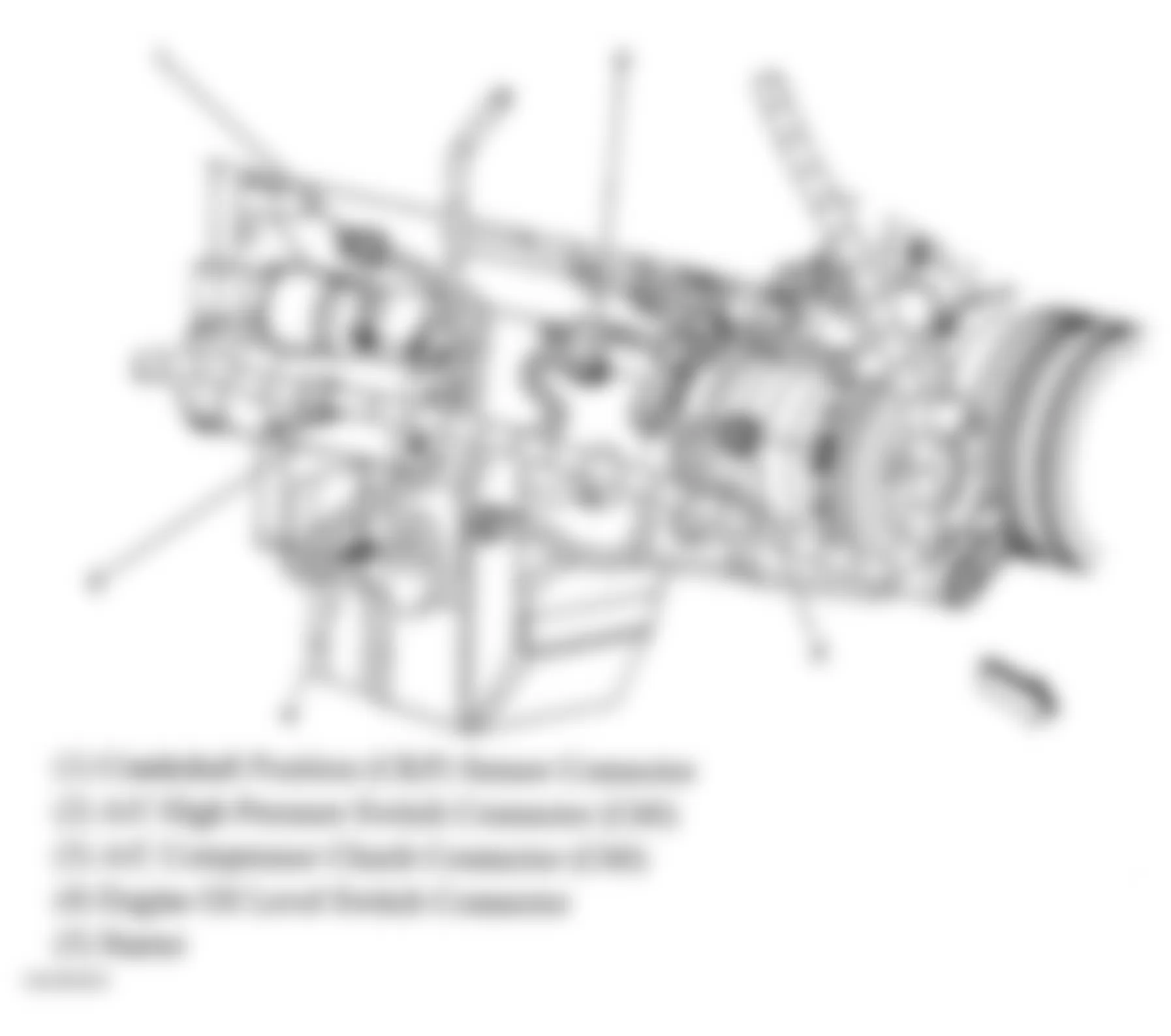 GMC Savana G2500 2004 - Component Locations -  Right Side Of Engine (4.8L VIN V, 5.3L VIN T & 6.0L VIN U)