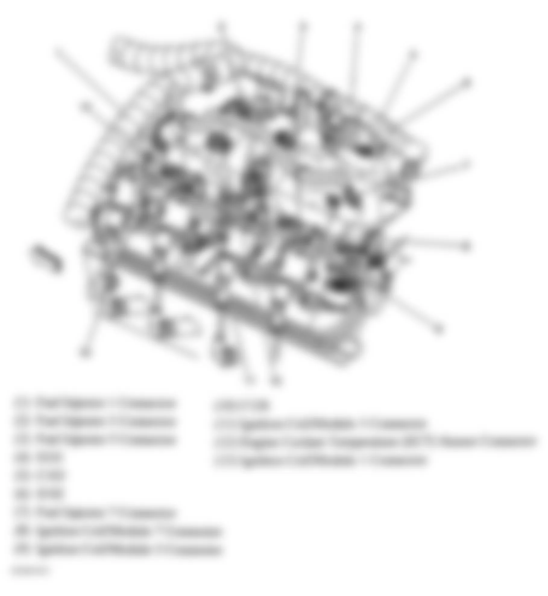 GMC Savana G2500 2004 - Component Locations -  Upper Left Side Of Engine (4.8L VIN V, 5.3L VIN T & 6.0L VIN U)