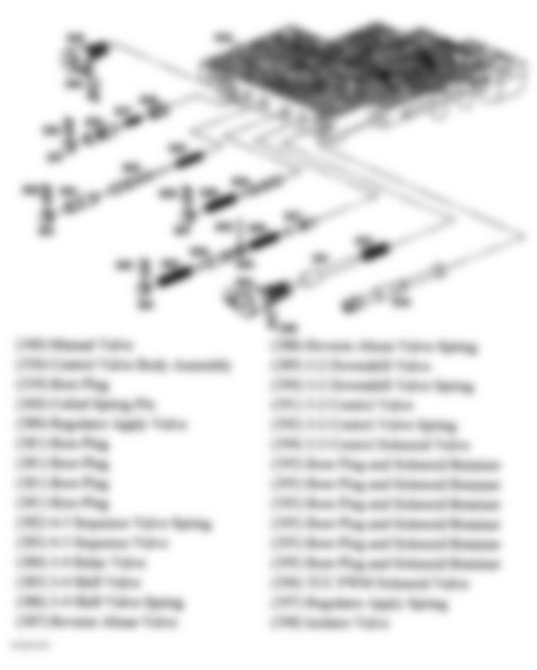 GMC Savana G2500 2004 - Component Locations -  Automatic Transmission Control Valve Assembly