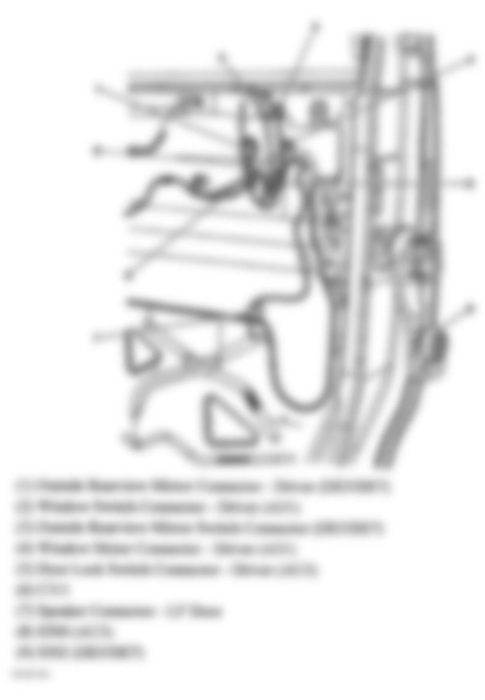 GMC Savana Special G3500 2004 - Component Locations -  Driver Door