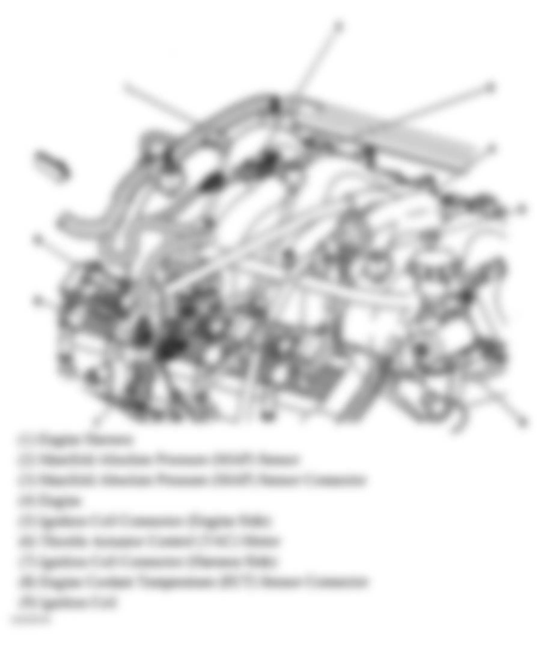 GMC Sierra 1500 2004 - Component Locations -  Upper Right Side Of Engine (8.1L)