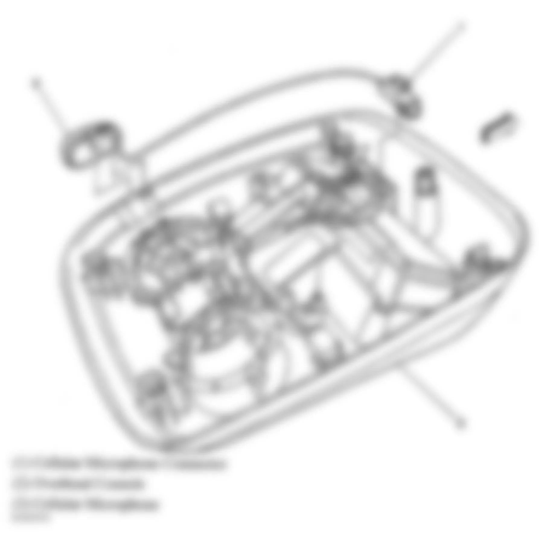 GMC Sierra 1500 2004 - Component Locations -  Overhead Console