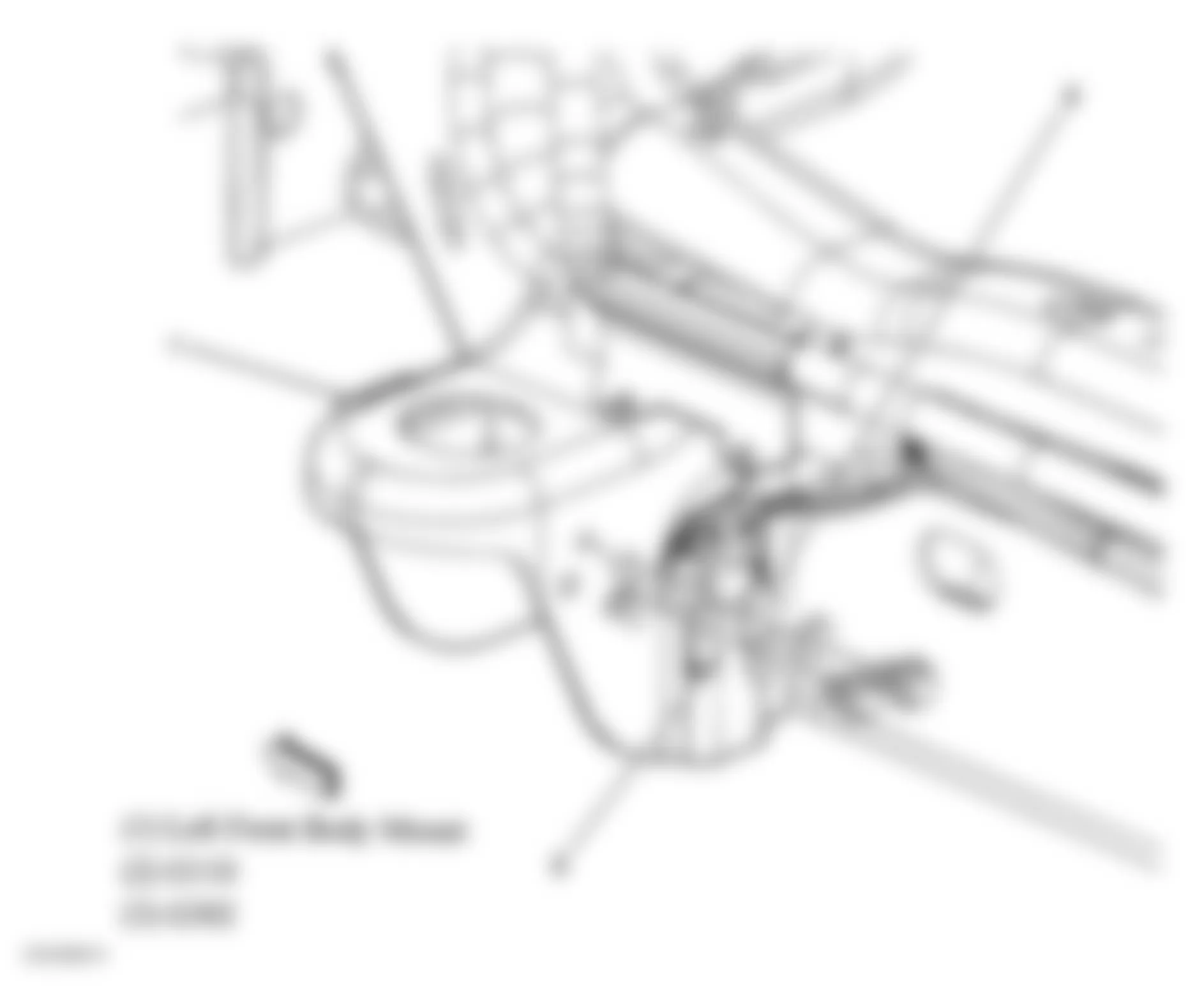 GMC Sierra 2500 2004 - Component Locations -  Left Front Body Mount
