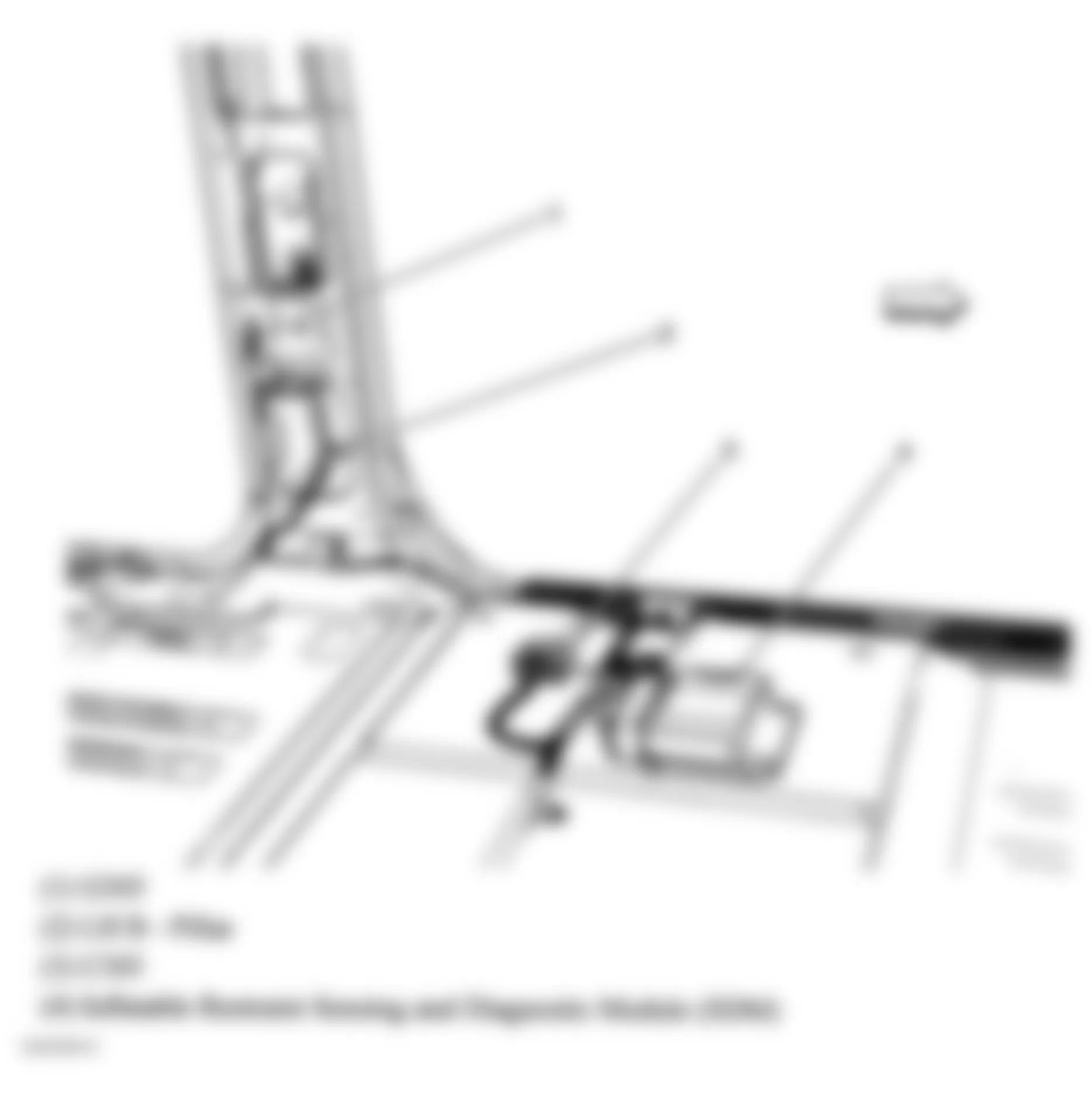 GMC Sierra 2500 2004 - Component Locations -  Left B Pillar (Crew Cab)