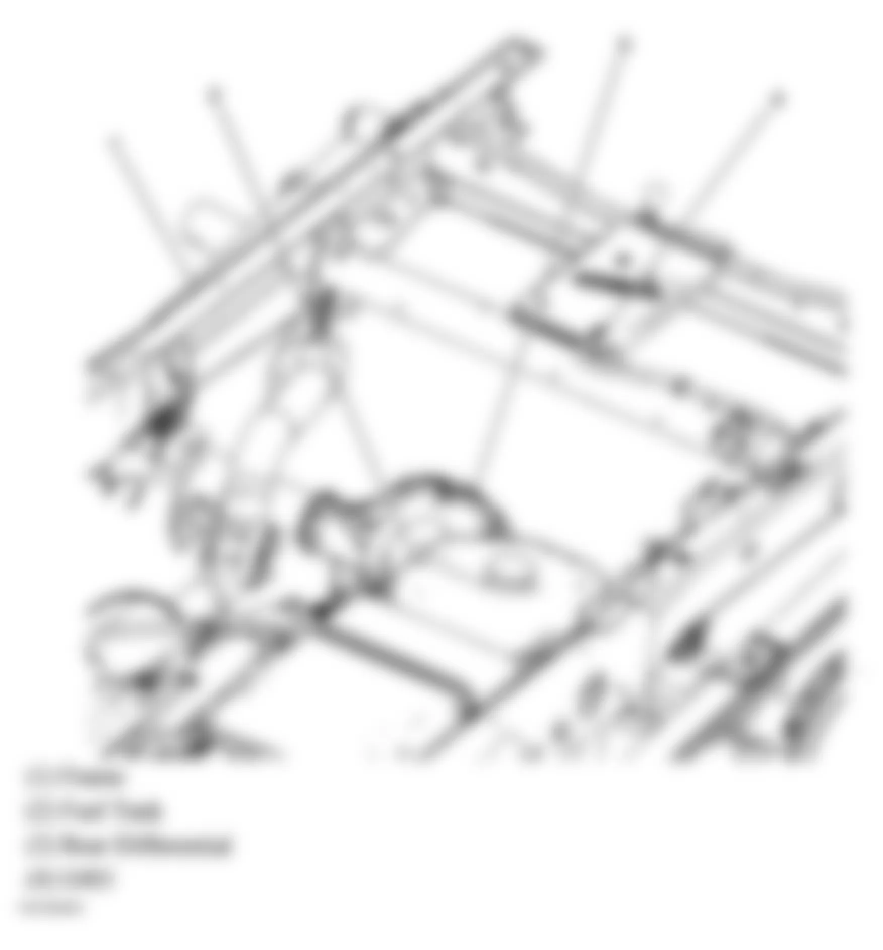 GMC Sierra 2500 2004 - Component Locations -  Top Rear Of Frame
