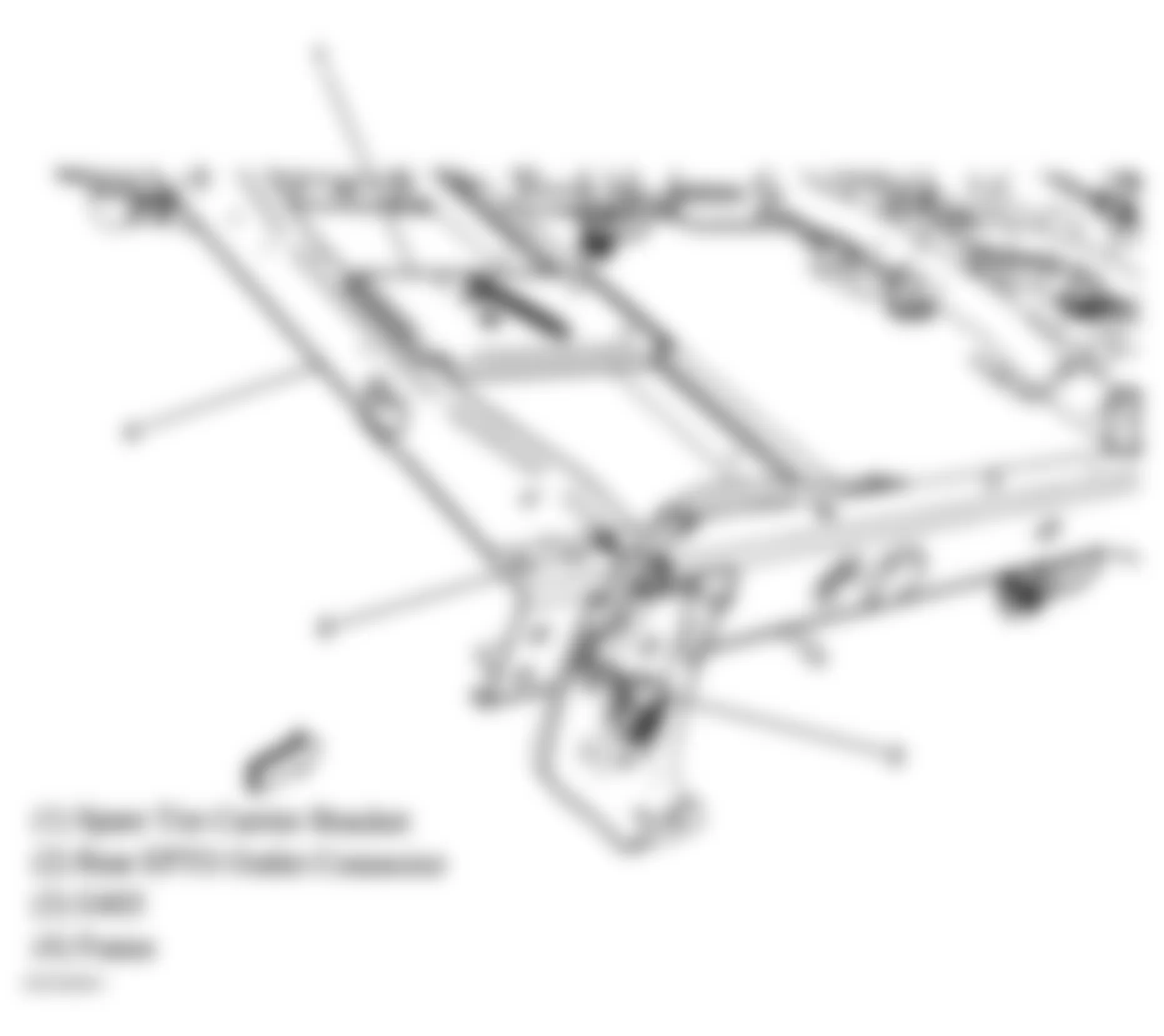 GMC Sierra 2500 2004 - Component Locations -  Right Rear Of Frame
