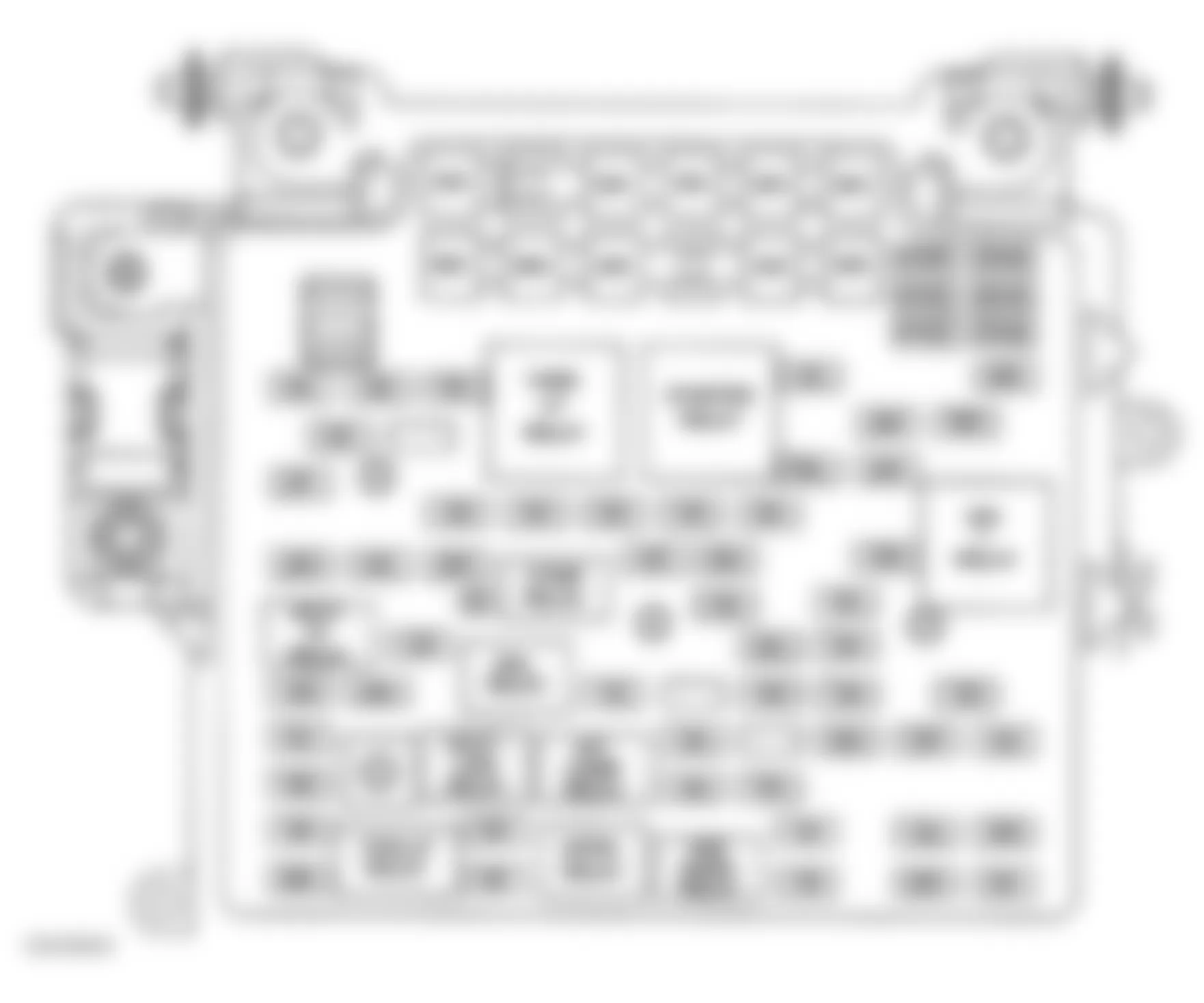 GMC Sierra 2500 2004 - Component Locations -  Underhood Fuse Block