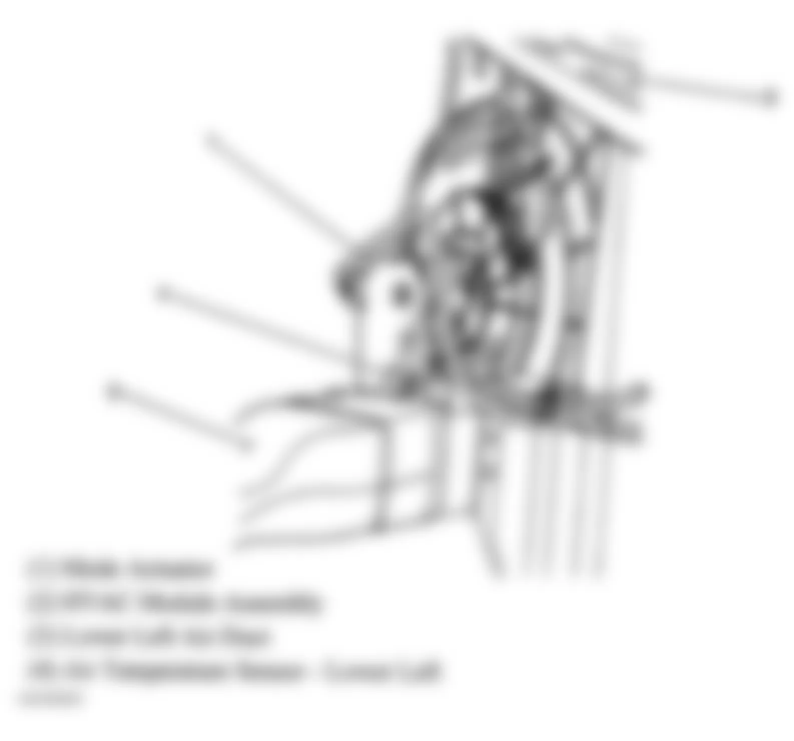 GMC Sierra 2500 2004 - Component Locations -  Air Temperature Sensor (Lower Left)