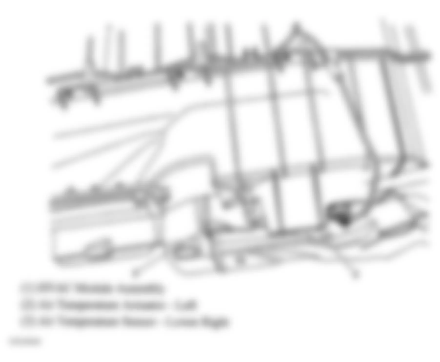 GMC Sierra 2500 2004 - Component Locations -  Air Temperature Sensor (Lower Right)