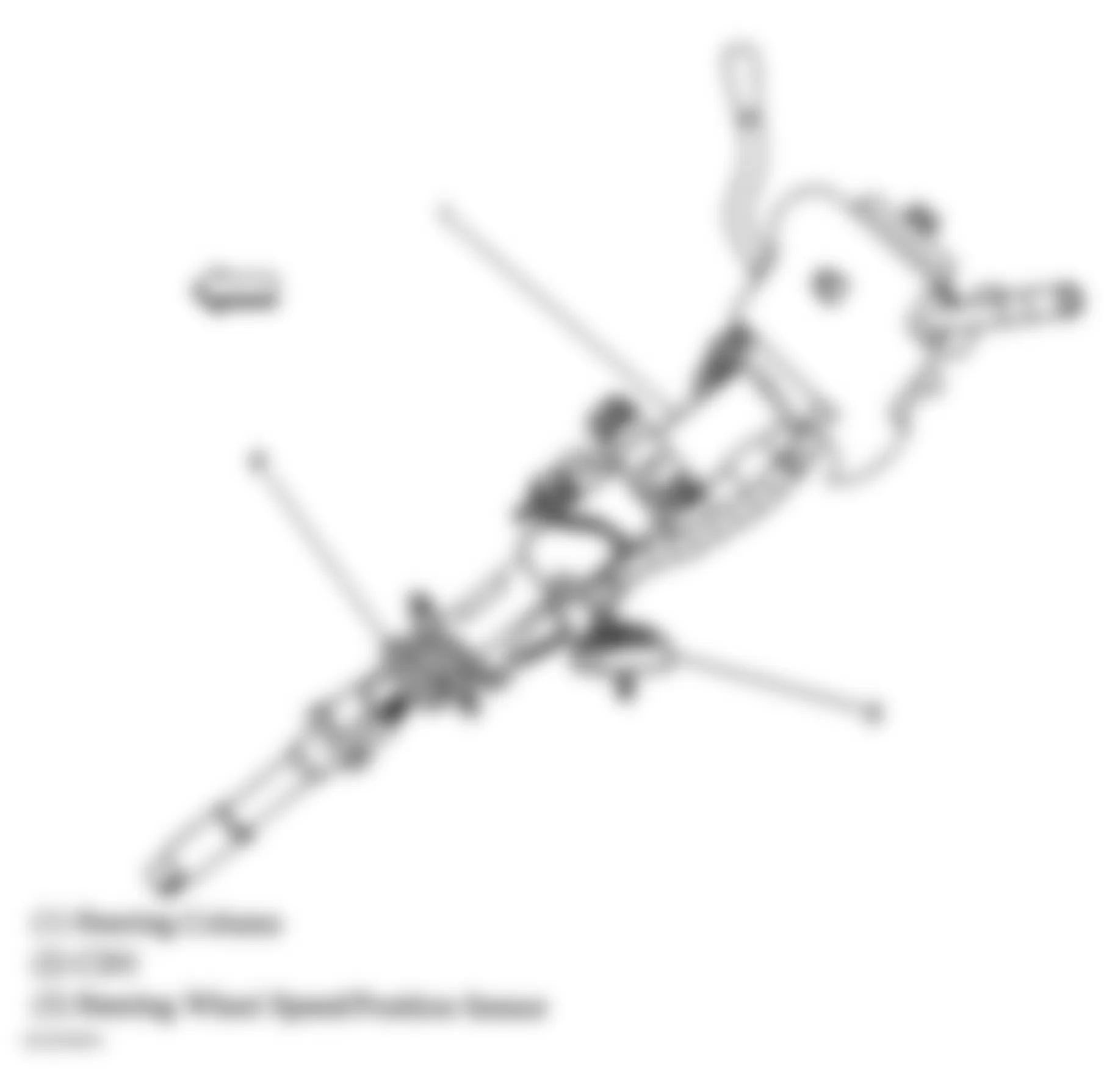 GMC Sierra 2500 2004 - Component Locations -  Steering Column