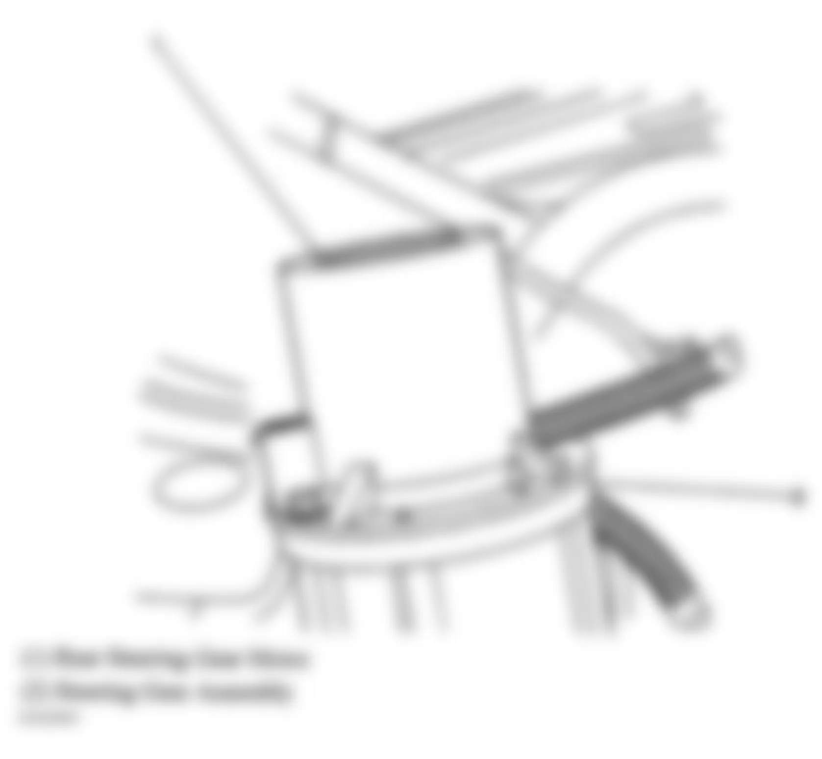 GMC Sierra 2500 2004 - Component Locations -  Rear Steering Gear Motor