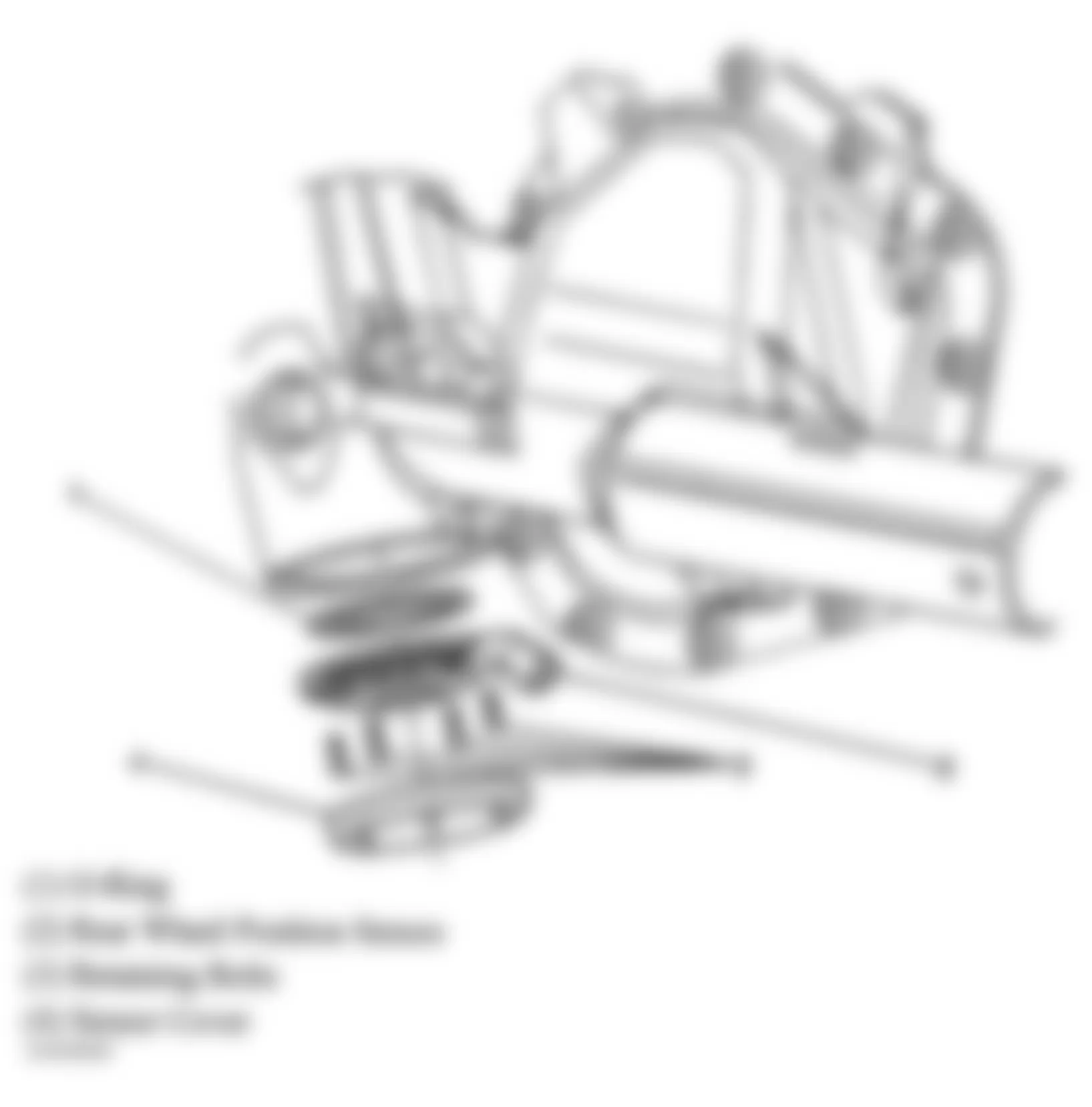GMC Sierra 2500 2004 - Component Locations -  Rear Wheel Position Sensor