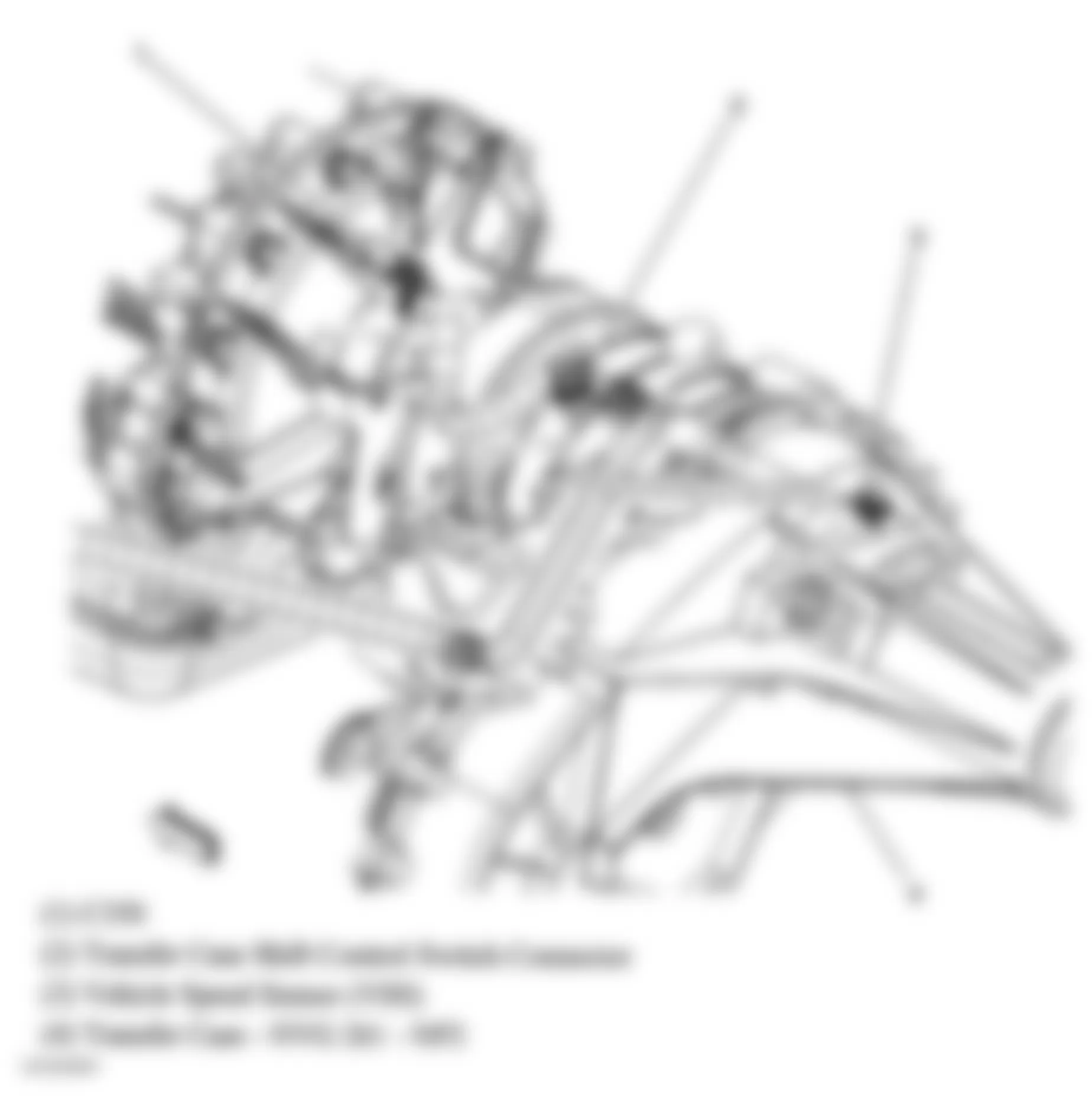GMC Sierra 2500 2004 - Component Locations -  Transfer Case (NVG 261)