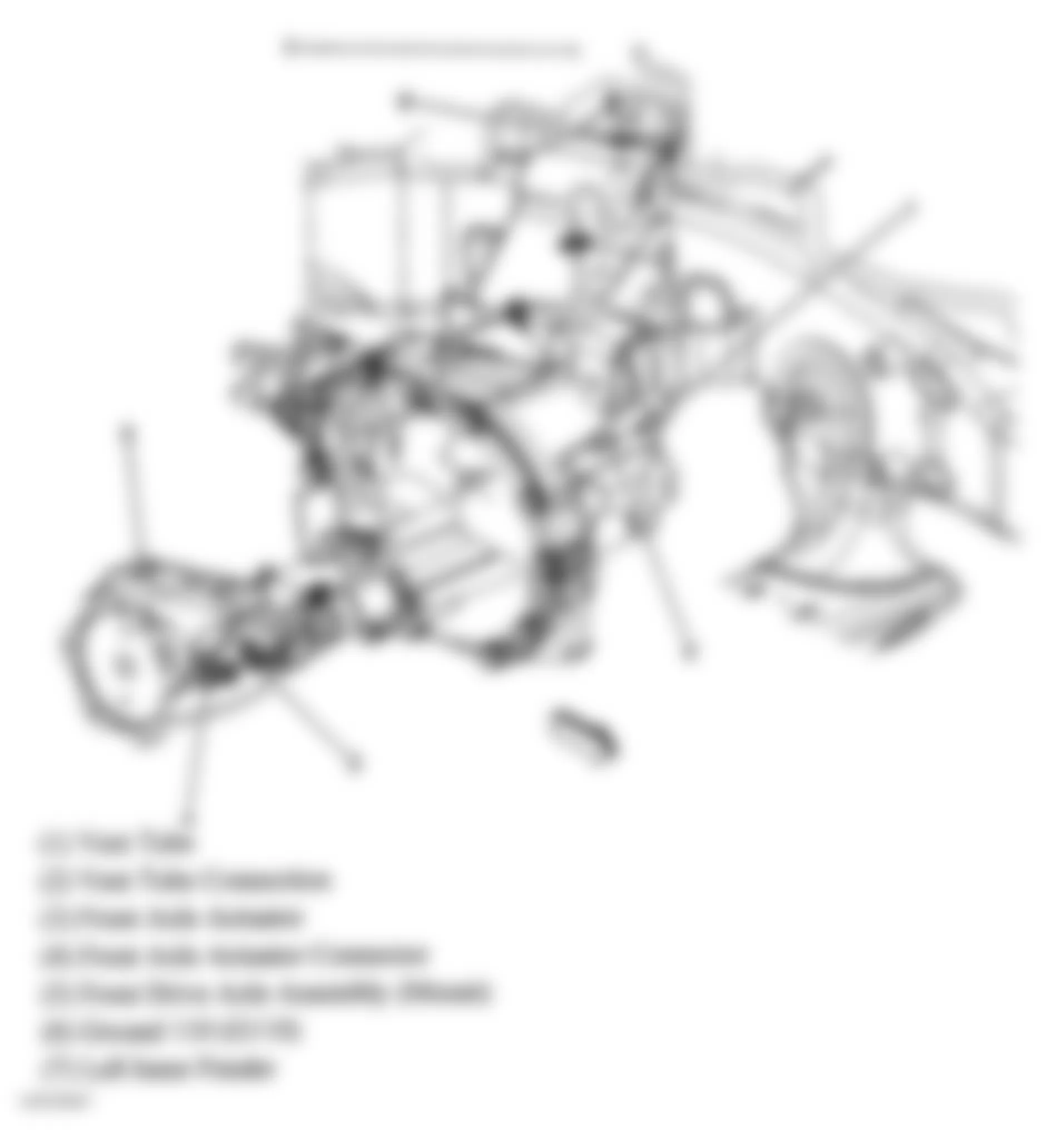 GMC Sierra 2500 2004 - Component Locations -  Front Drive Axle (1500 Series)