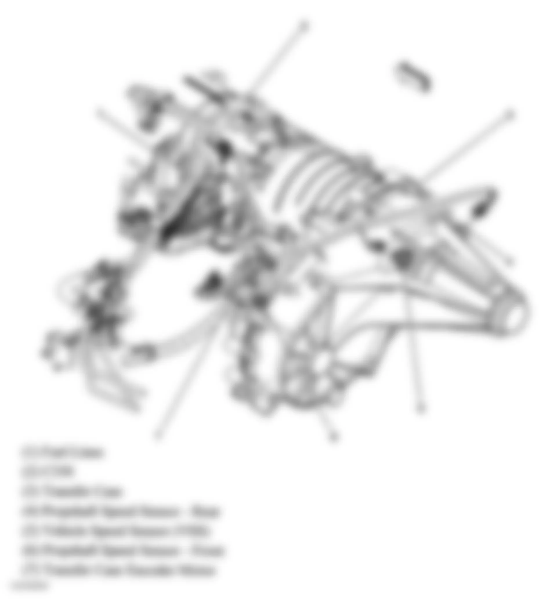 GMC Sierra 2500 2004 - Component Locations -  Transfer Case
