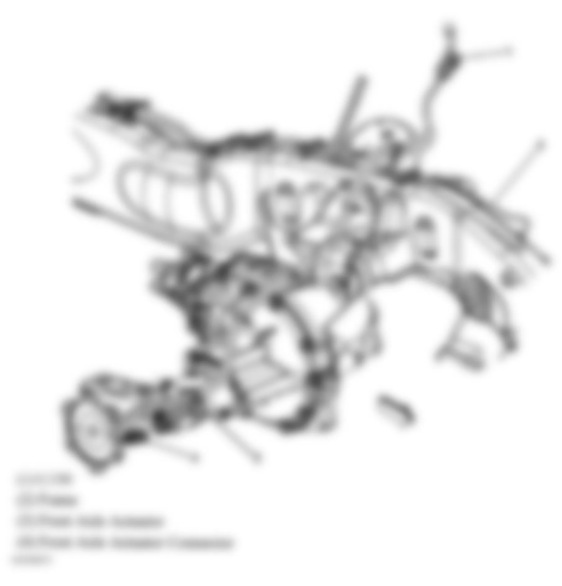 GMC Sierra 2500 2004 - Component Locations -  Front Drive Axle Harness