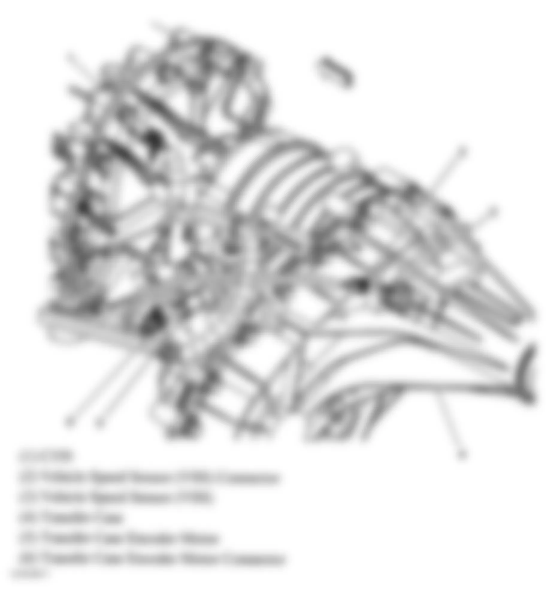 GMC Sierra 2500 2004 - Component Locations -  Transfer Case Encoder Motor