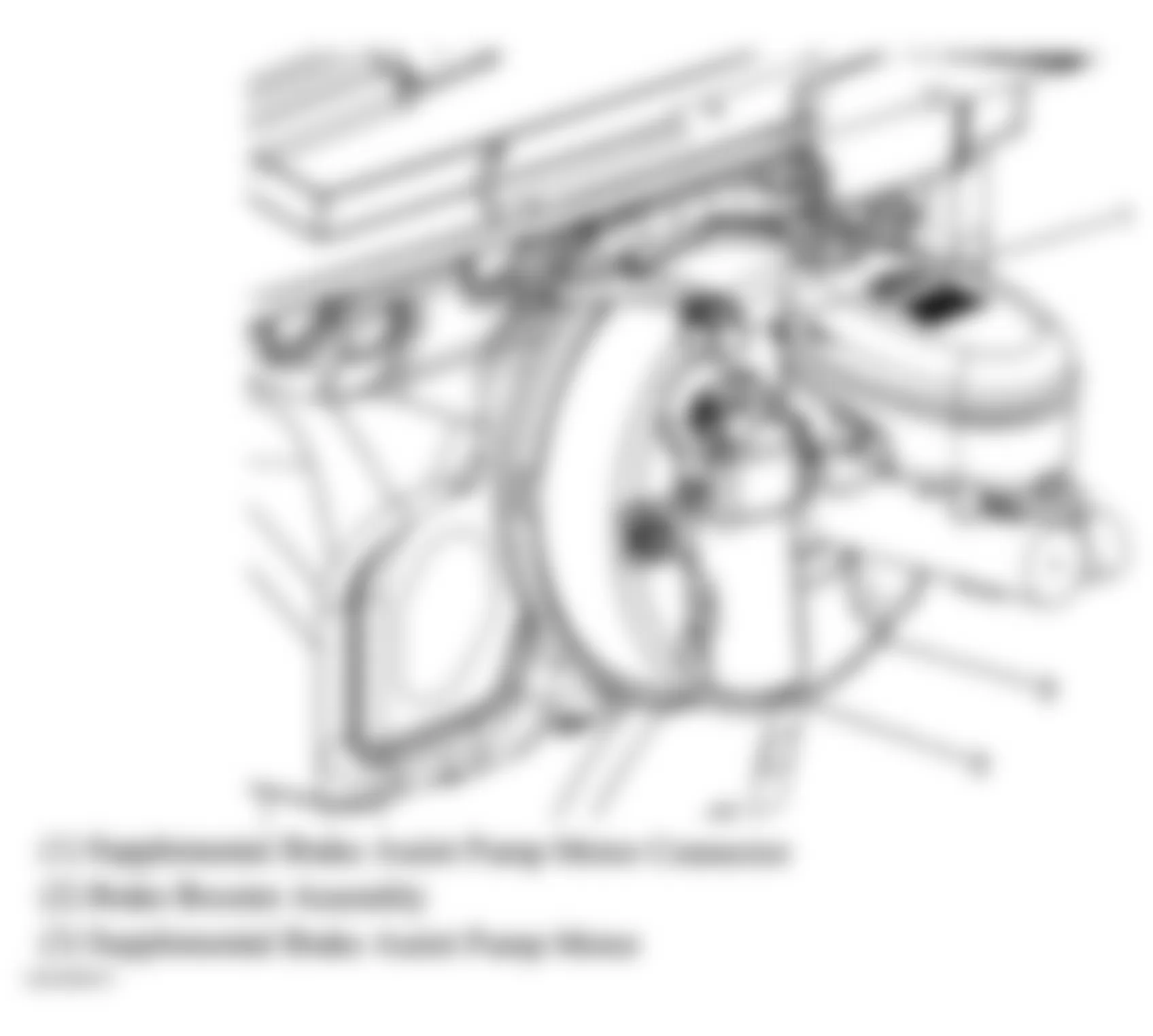 GMC Sierra 2500 2004 - Component Locations -  Supplemental Brake Assist Pump
