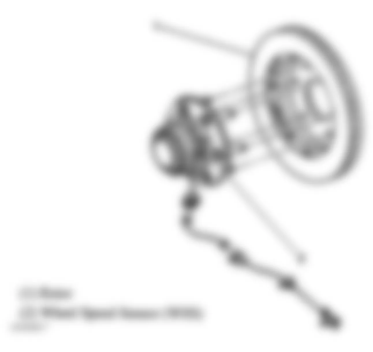 GMC Sierra 2500 2004 - Component Locations -  Wheel Speed Sensor (Right Front) (2WD)