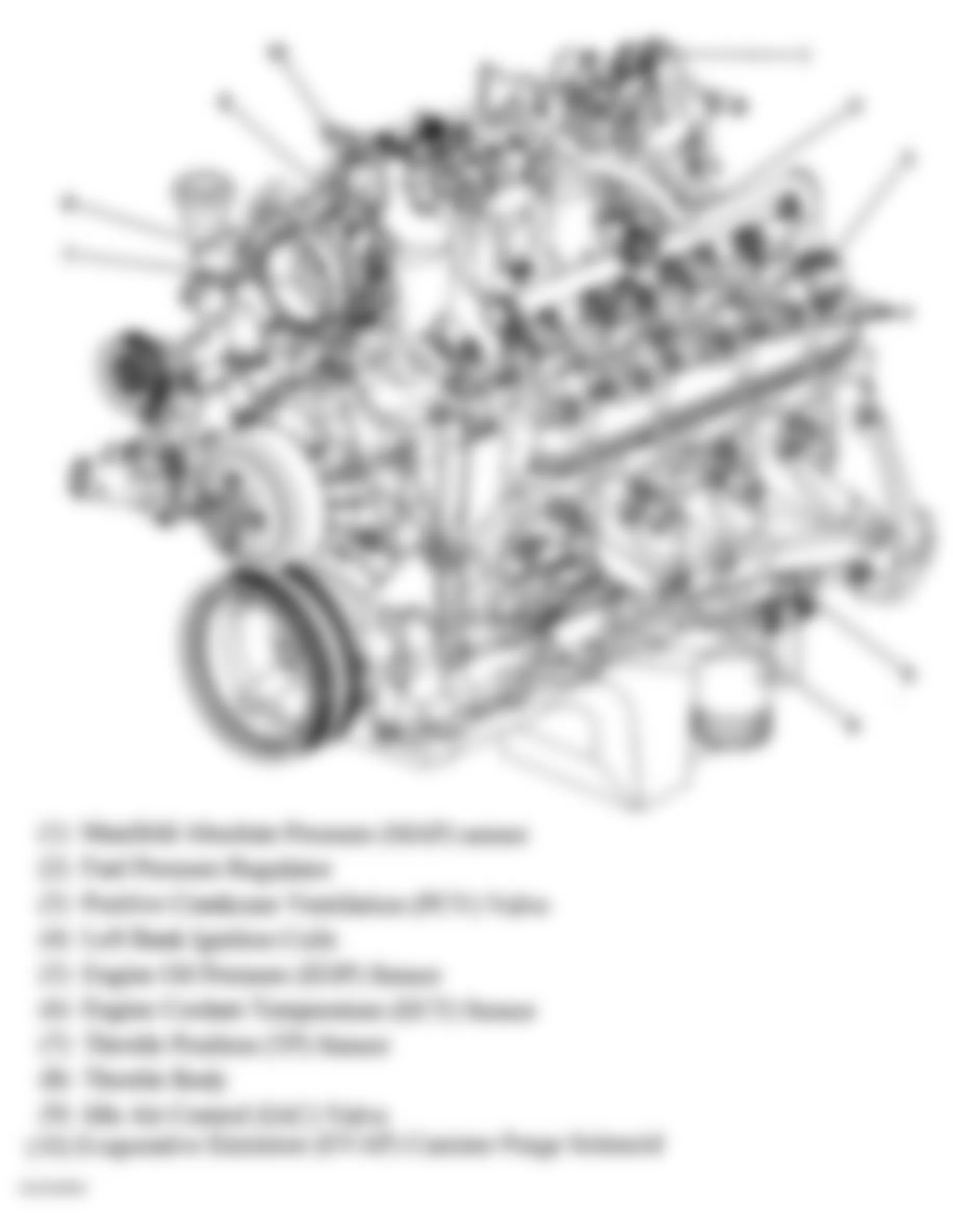 GMC Sierra 2500 2004 - Component Locations -  Left Front Of Engine (4.8L, 5.3L & 6.0L)
