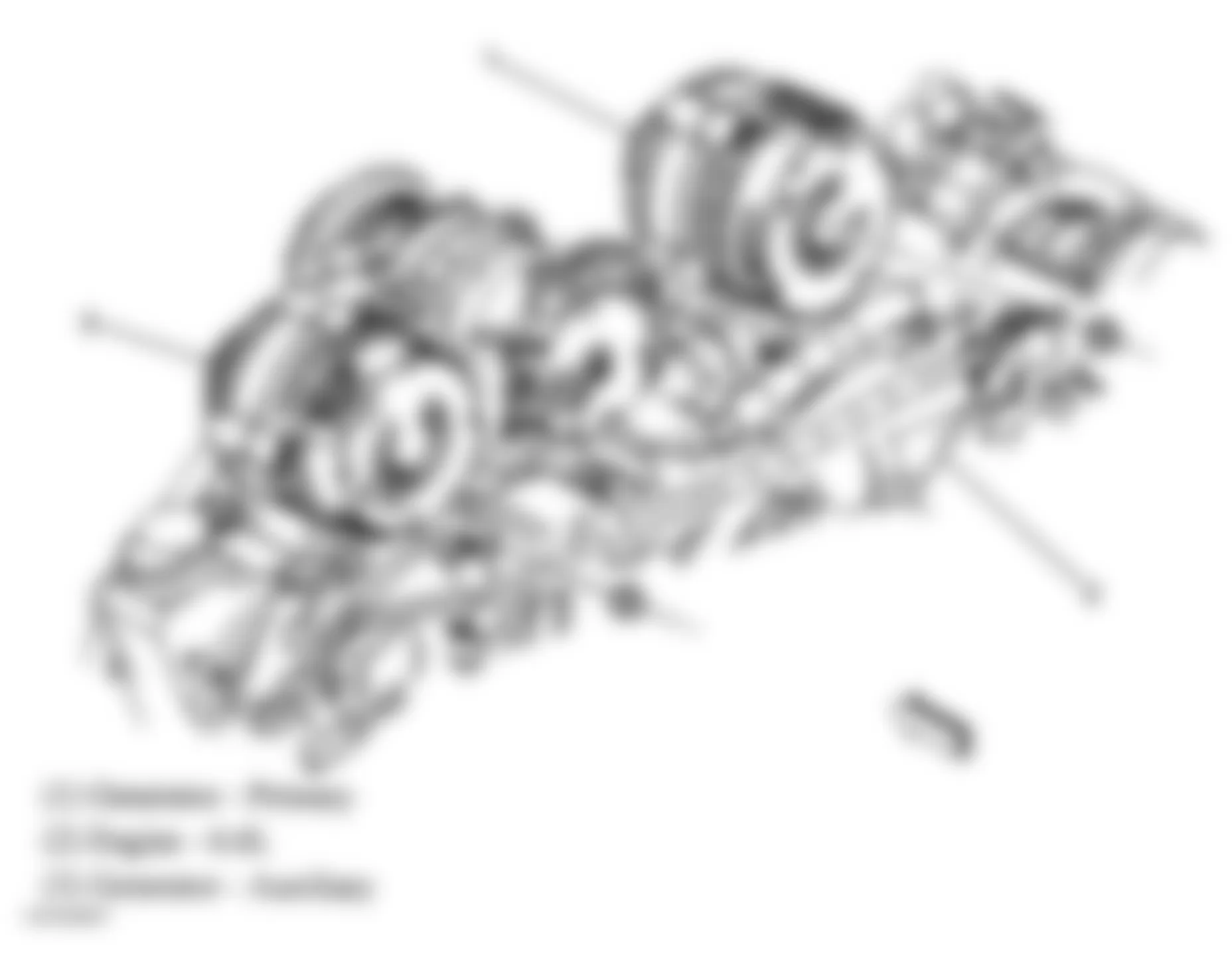GMC Sierra 2500 2004 - Component Locations -  Generators (6.6L)
