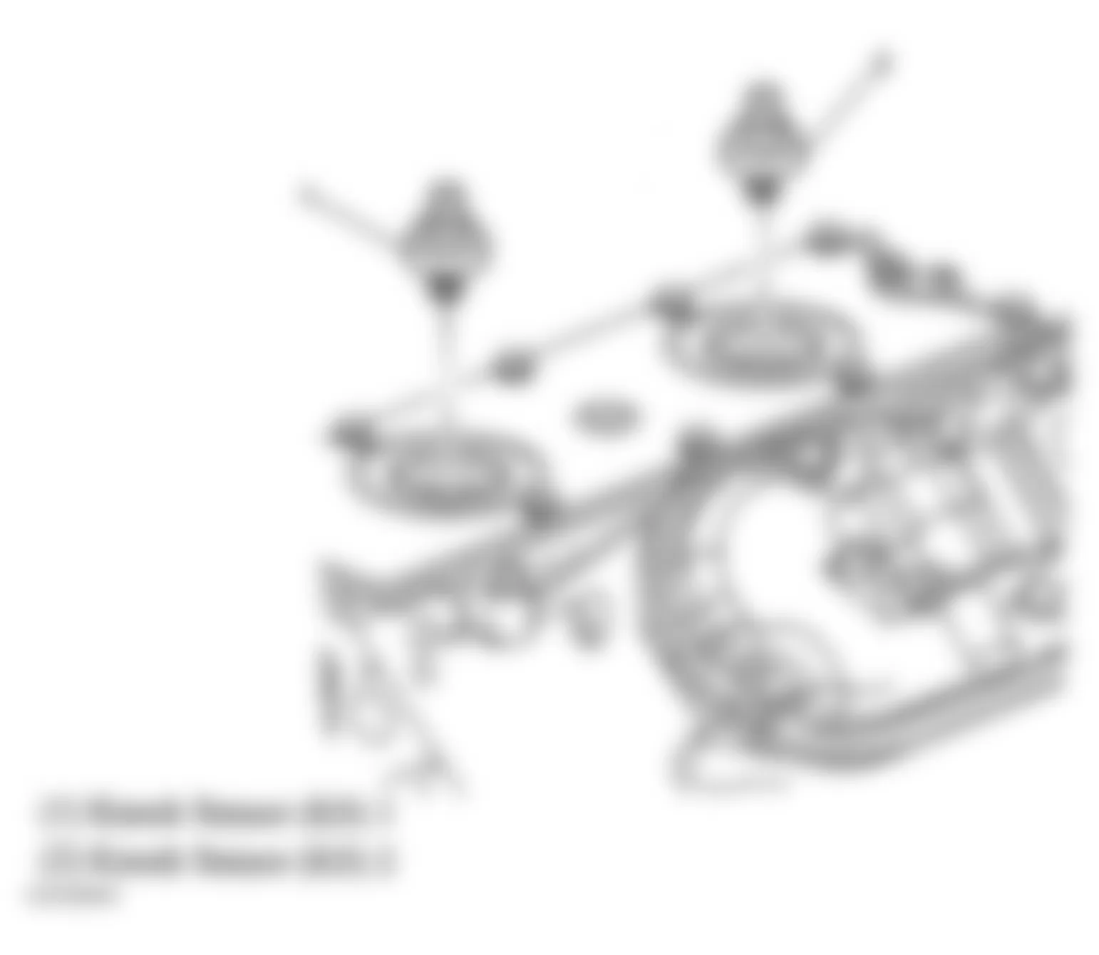 GMC Sierra 2500 2004 - Component Locations -  Knock Sensors (4.8L, 5.3L & 6.0L)