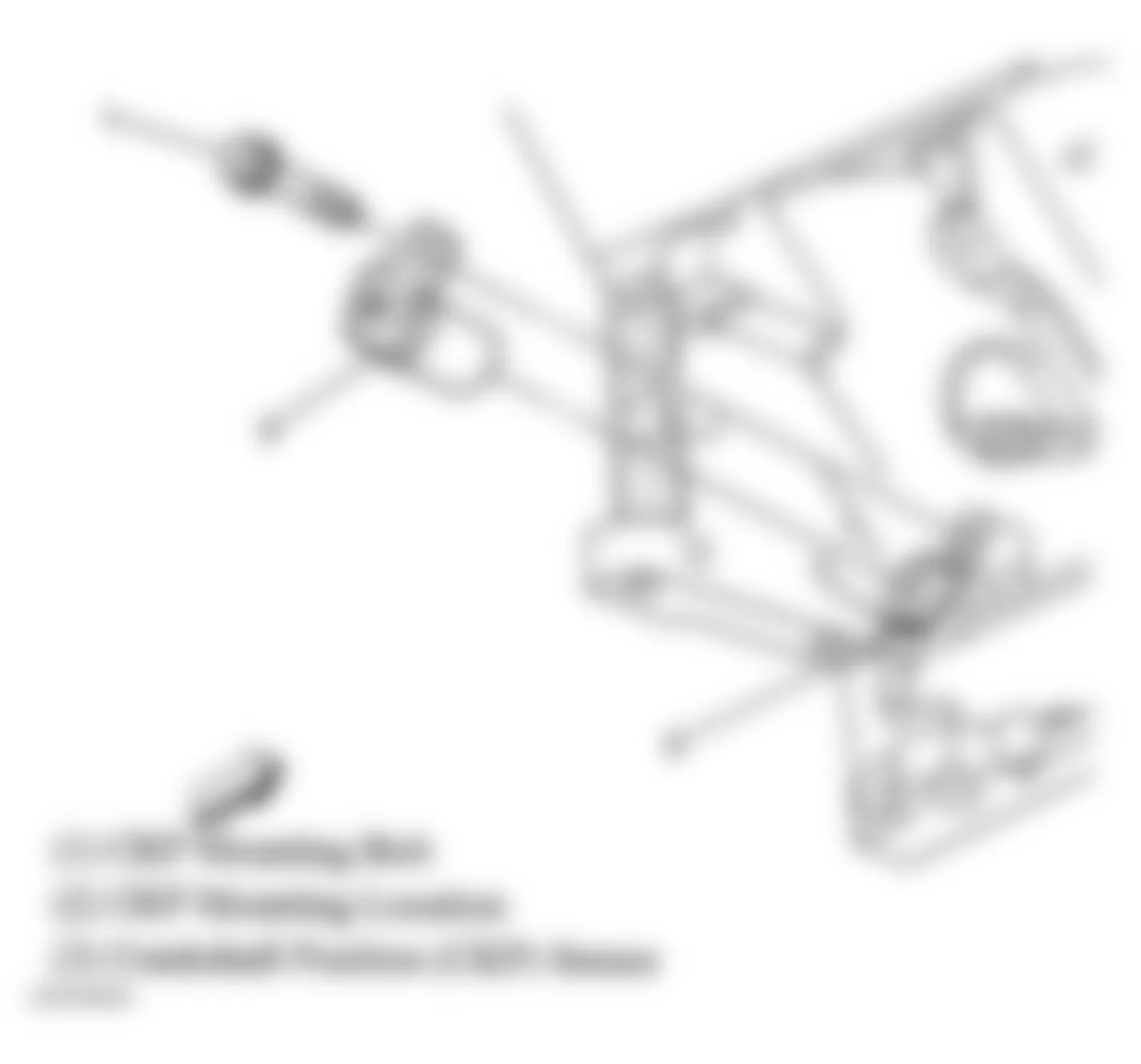 GMC Sierra 2500 2004 - Component Locations -  Crankshaft Position (CKP) Sensor (4.8L, 5.3L & 6.0L)